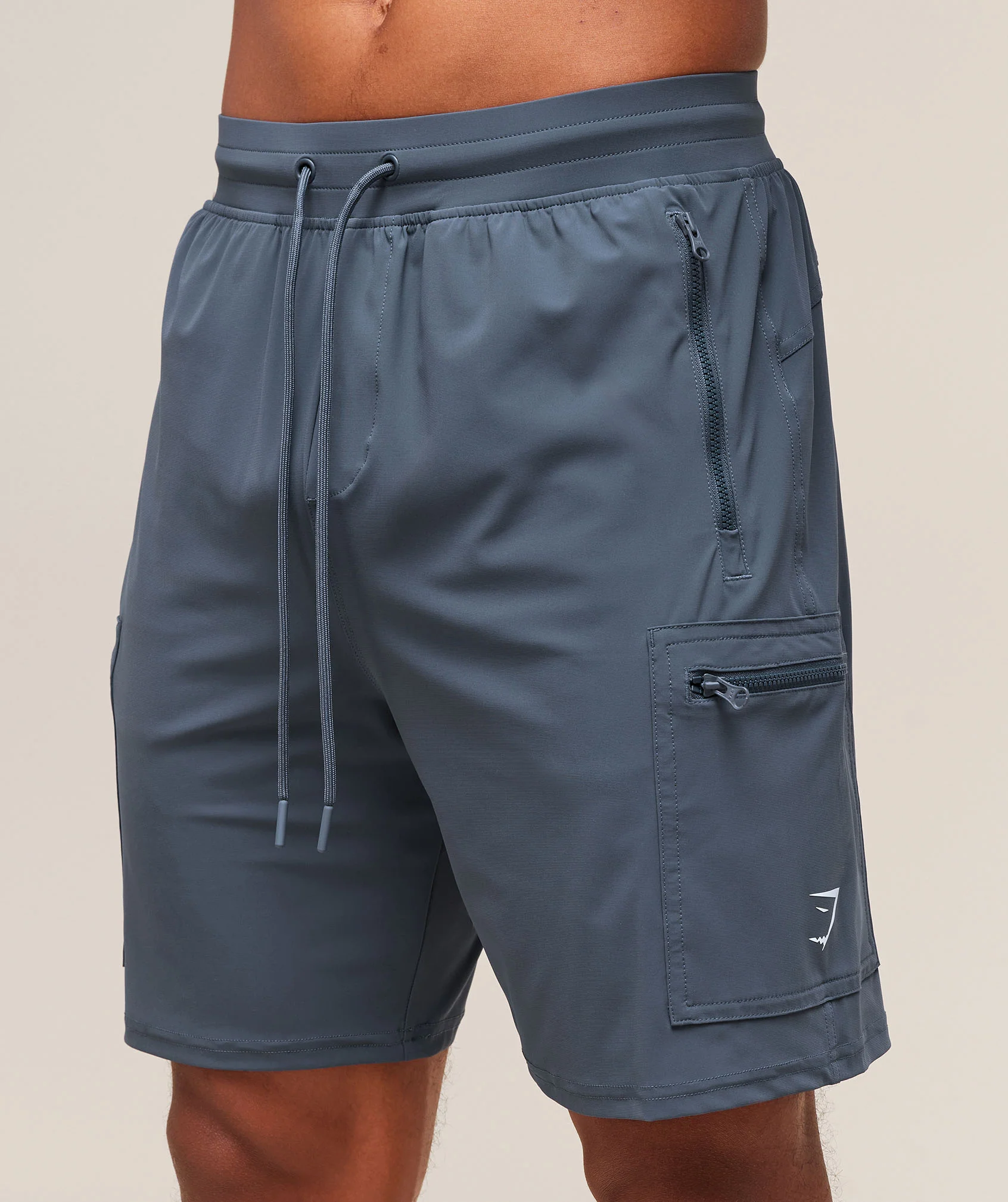 Gymshark Rest Day 6" Cargo Shorts - Titanium Blue - Image 4