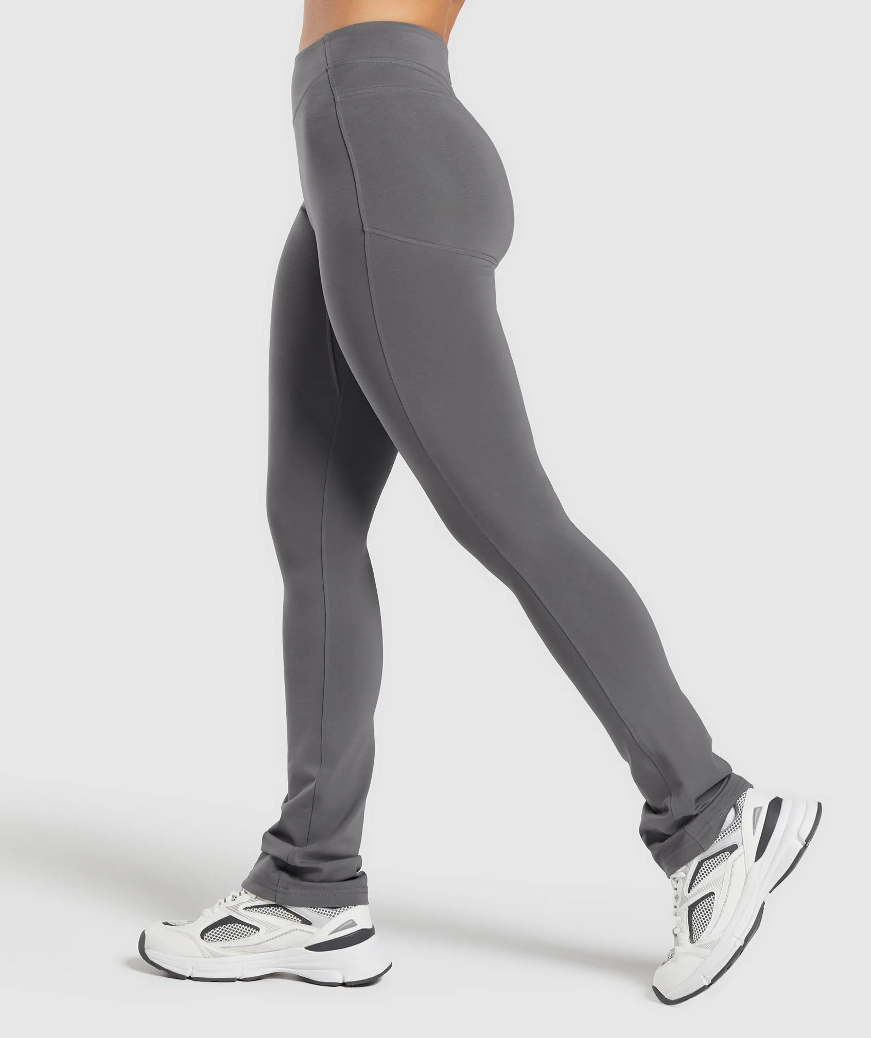 Gymshark Rest Day Bootcut Leggings - Brushed Grey - Image 3
