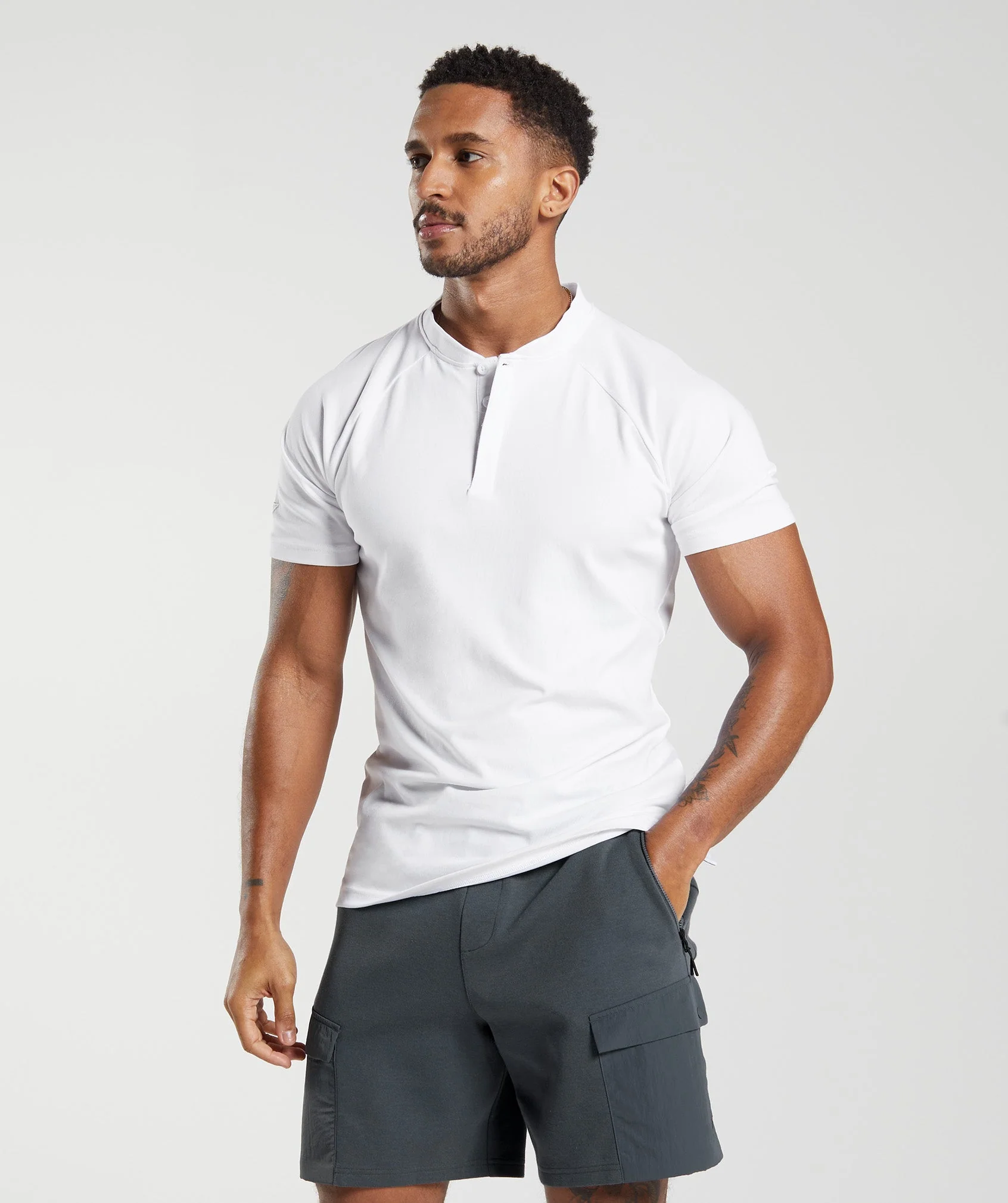 Gymshark Rest Day Commute Polo Shirt - White