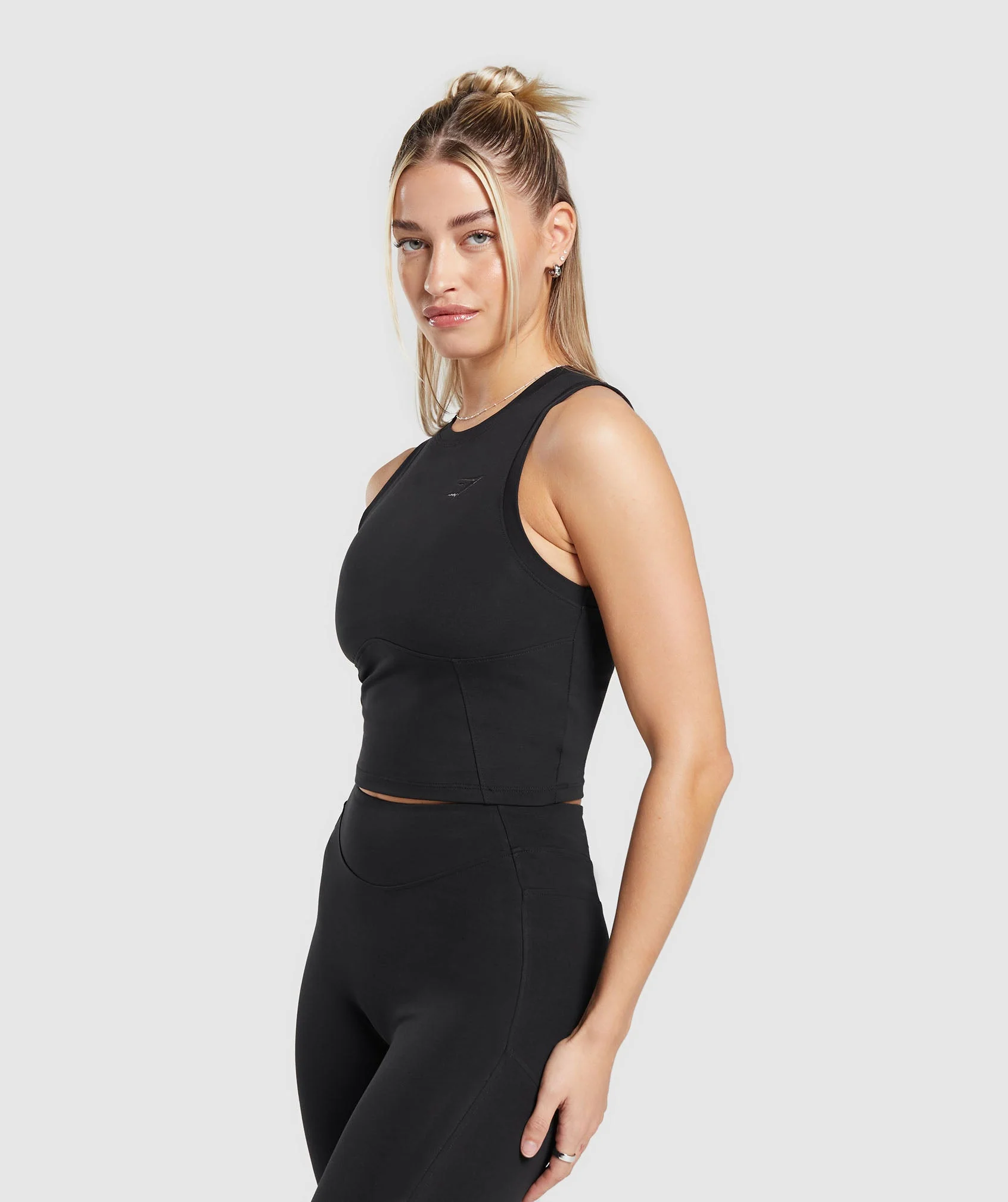 Gymshark Rest Day Cotton Contour Tank - Black - Image 3