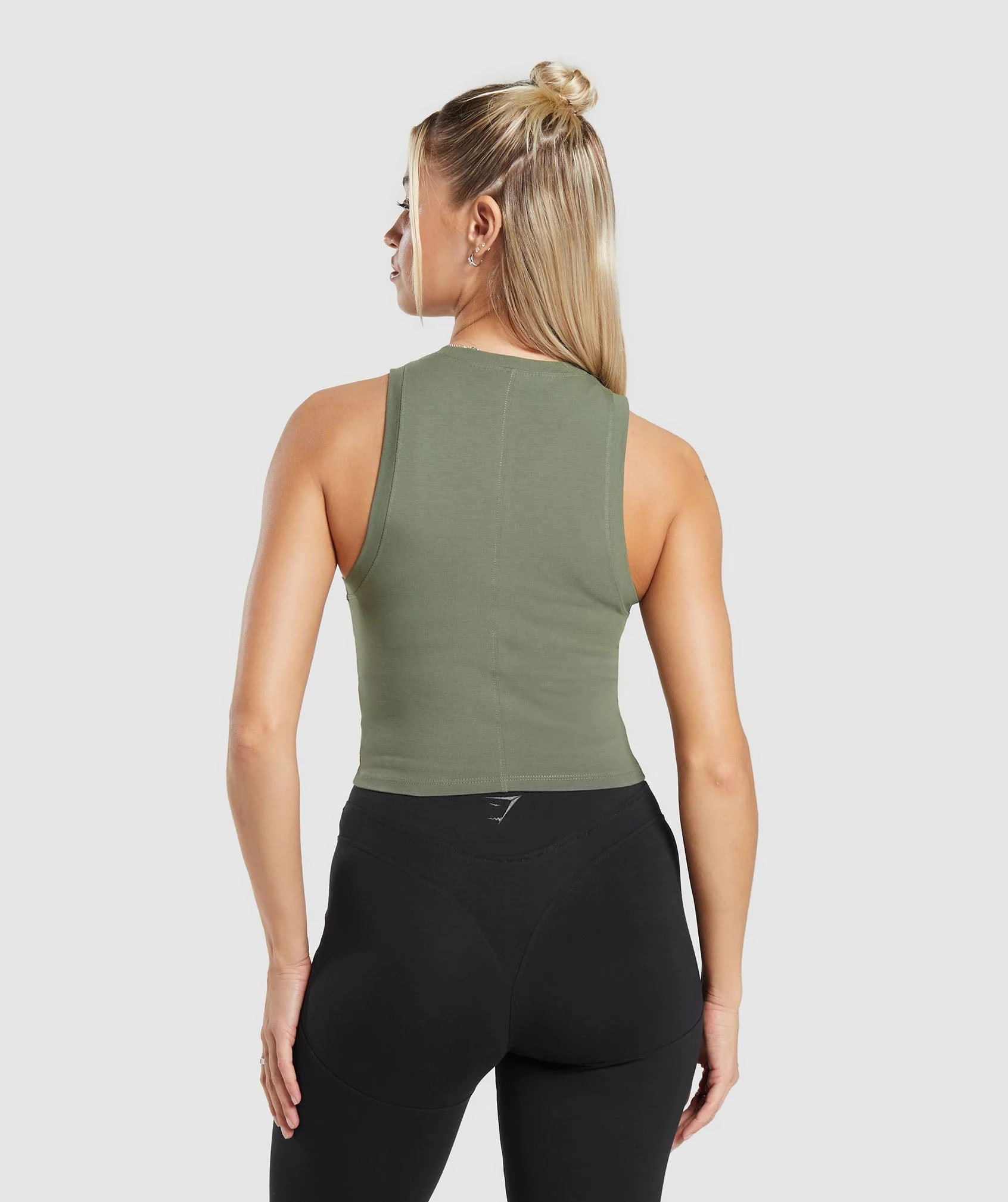 Gymshark Rest Day Cotton Contour Tank - Base Green - Image 2