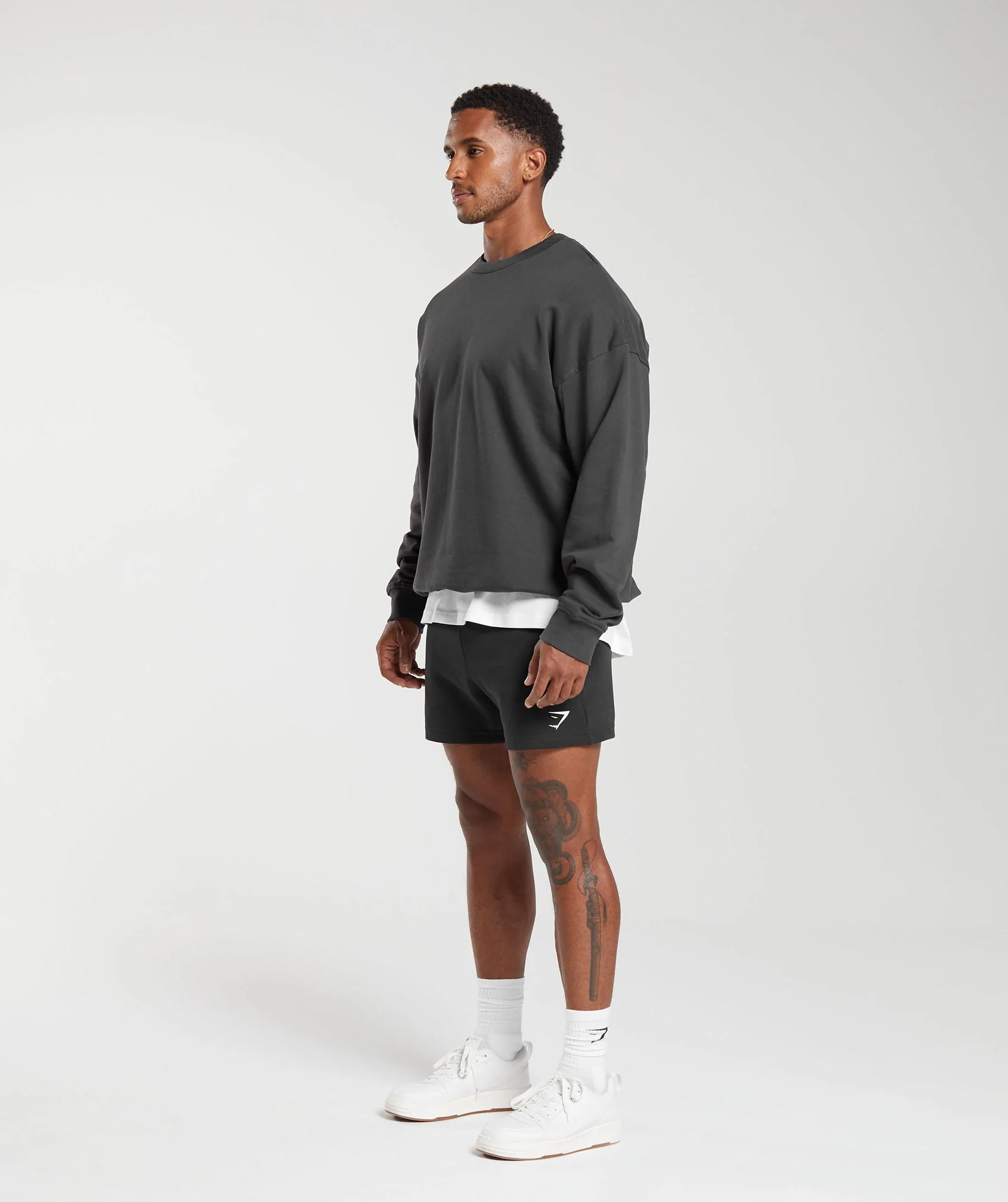 Gymshark Rest Day Essentials Crew - Onyx Grey - Image 4