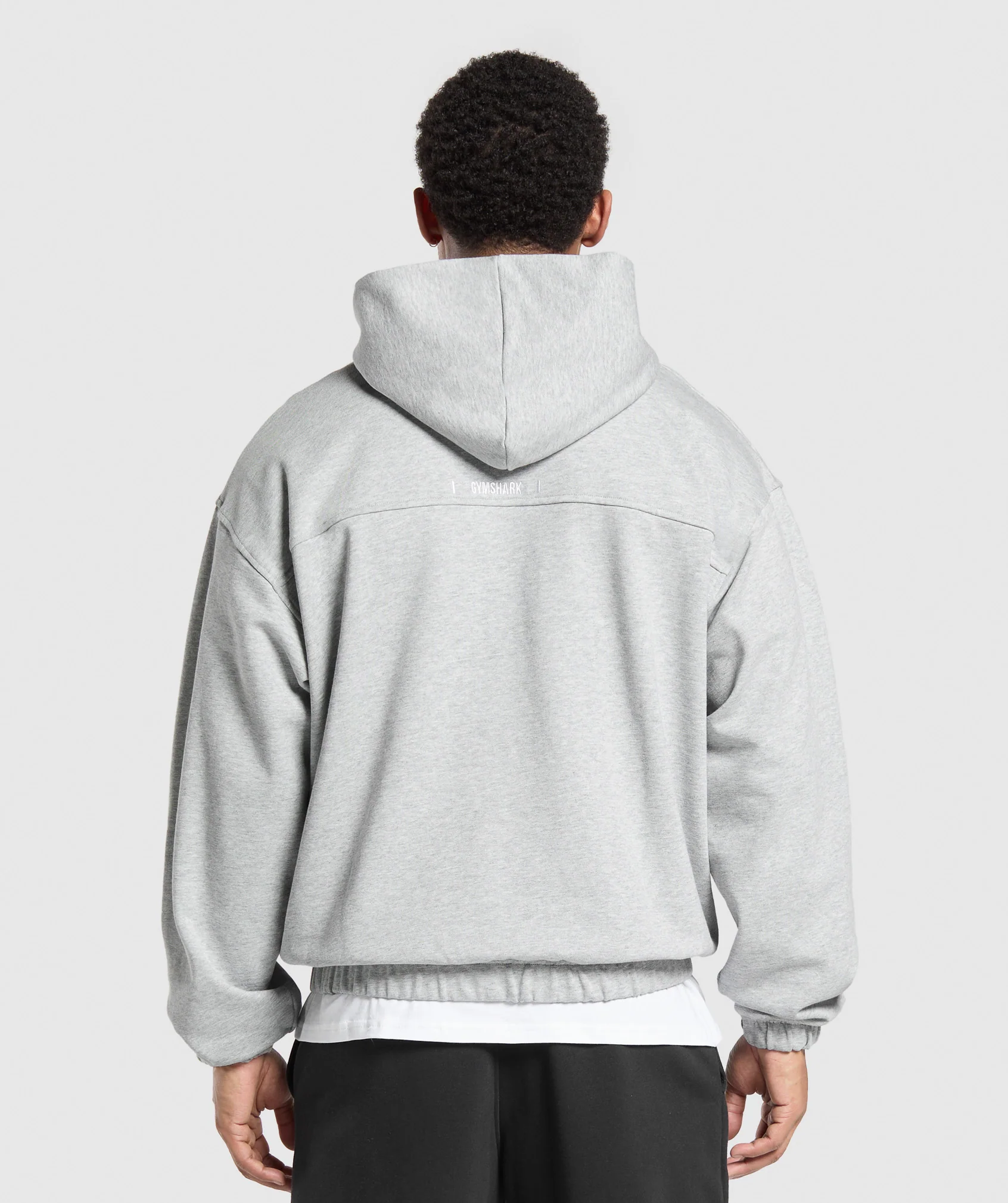 Gymshark Rest Day Essentials Hoodie - Light Grey Core Marl - Image 2