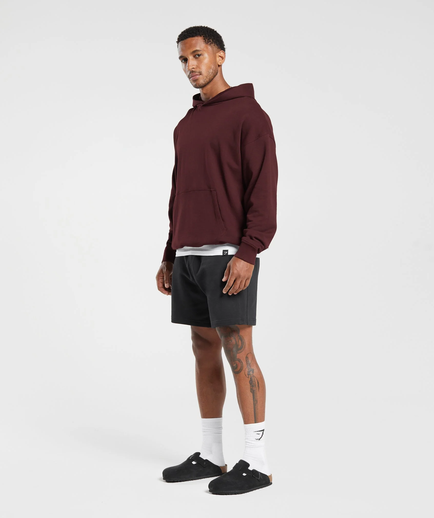 Gymshark Rest Day Essentials Hoodie - Rich Maroon - Image 4