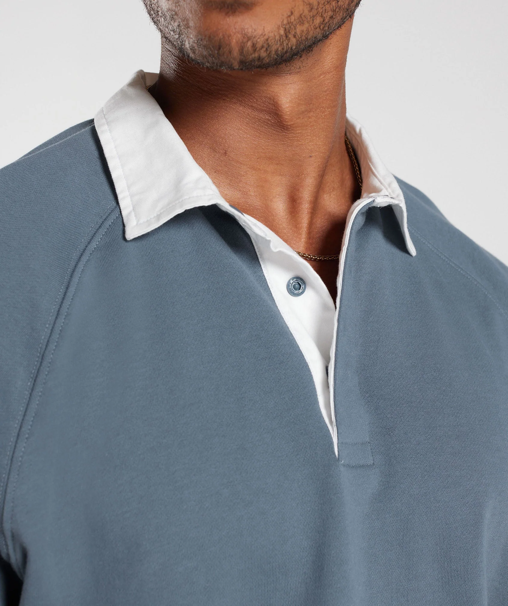 Gymshark Rest Day Essentials Sweat Polo - Evening Blue - Image 5