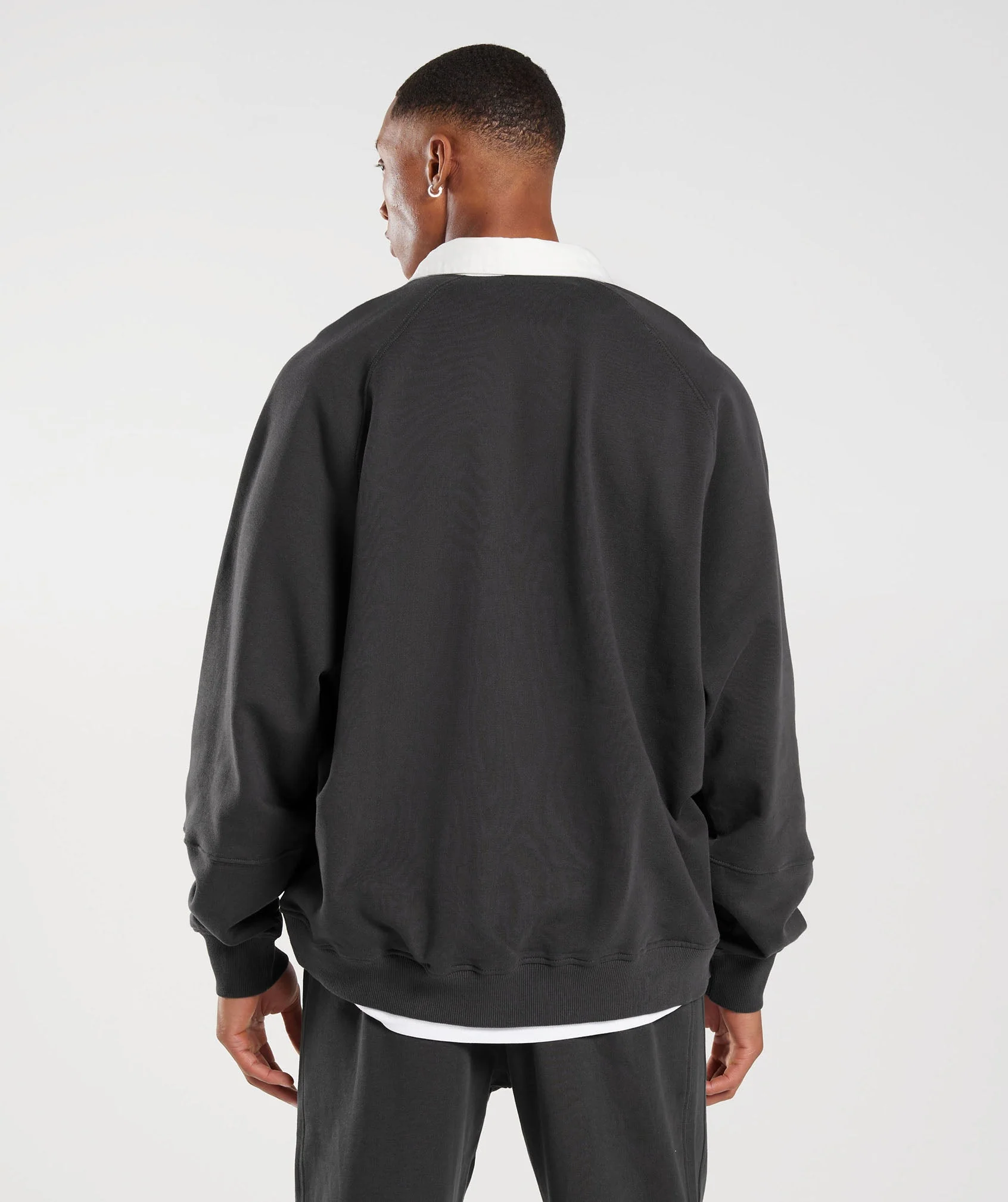 Gymshark Rest Day Essentials Sweat Polo - Onyx Grey - Image 2