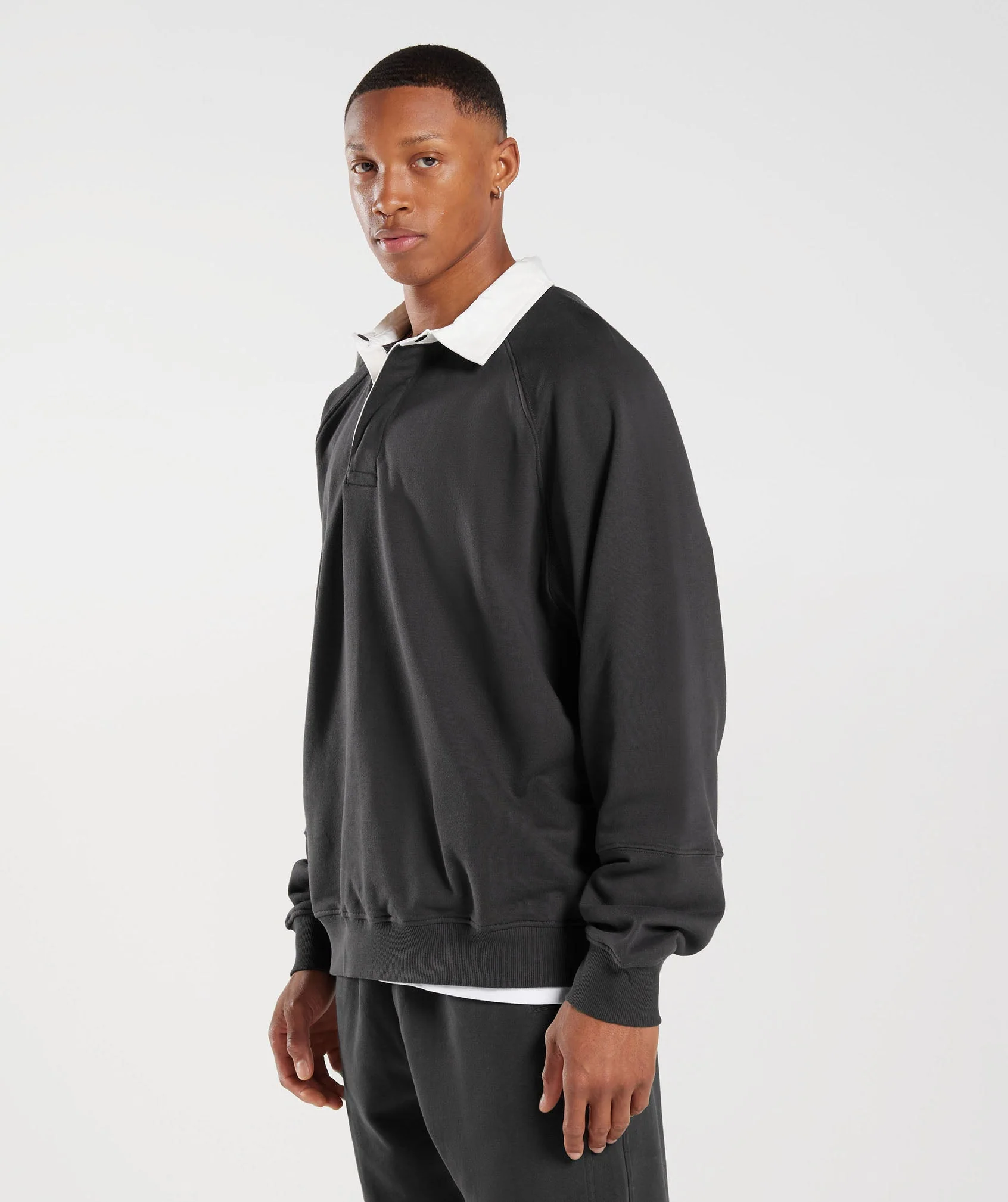 Gymshark Rest Day Essentials Sweat Polo - Onyx Grey - Image 3