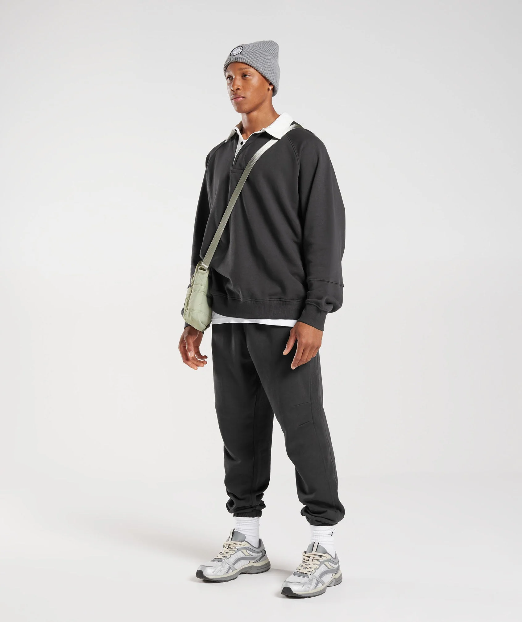 Gymshark Rest Day Essentials Sweat Polo - Onyx Grey - Image 4
