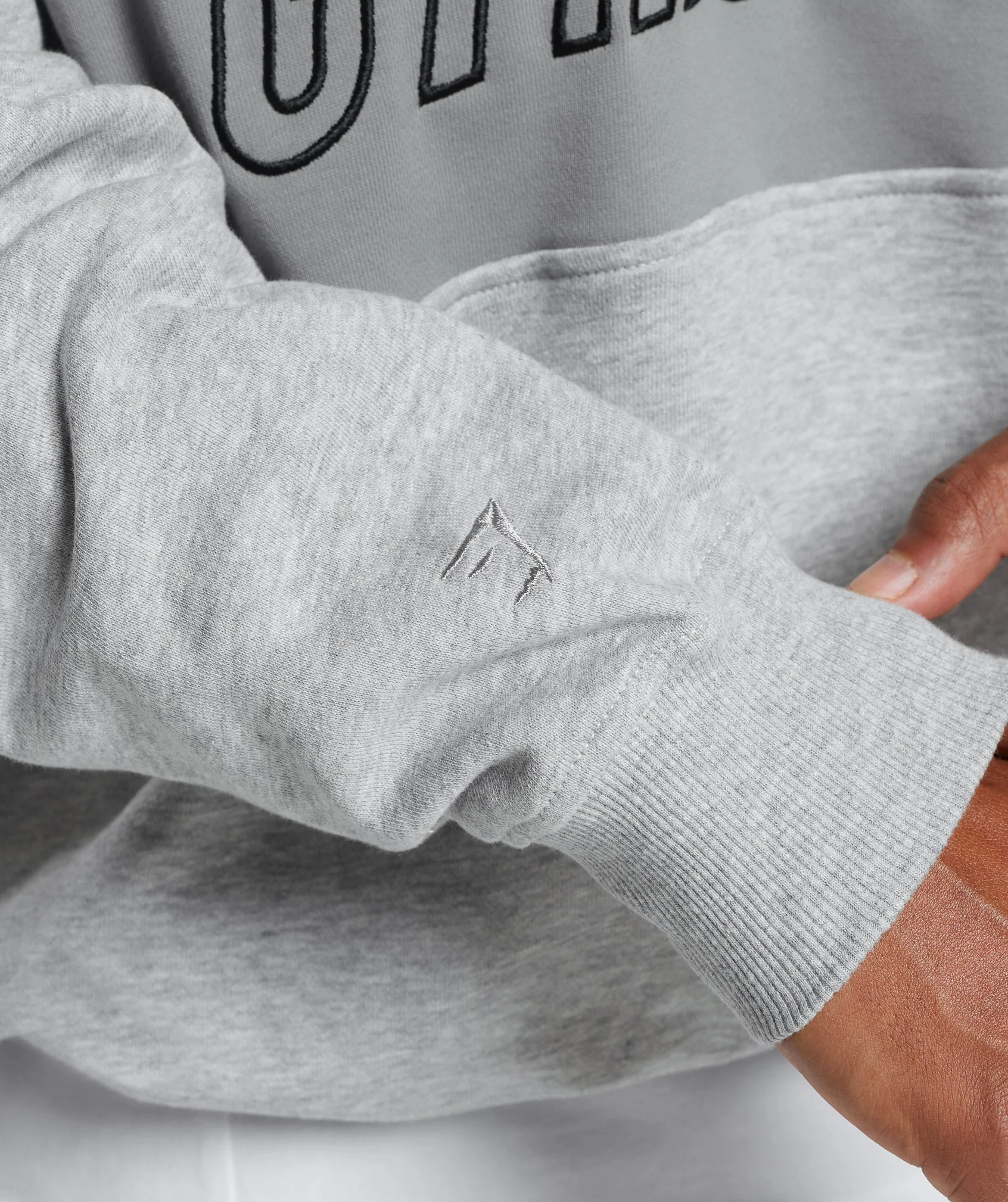 Gymshark Rest Day Essentials Sweatshirt Polo - Light Grey Core Marl/Smokey Grey - Image 5