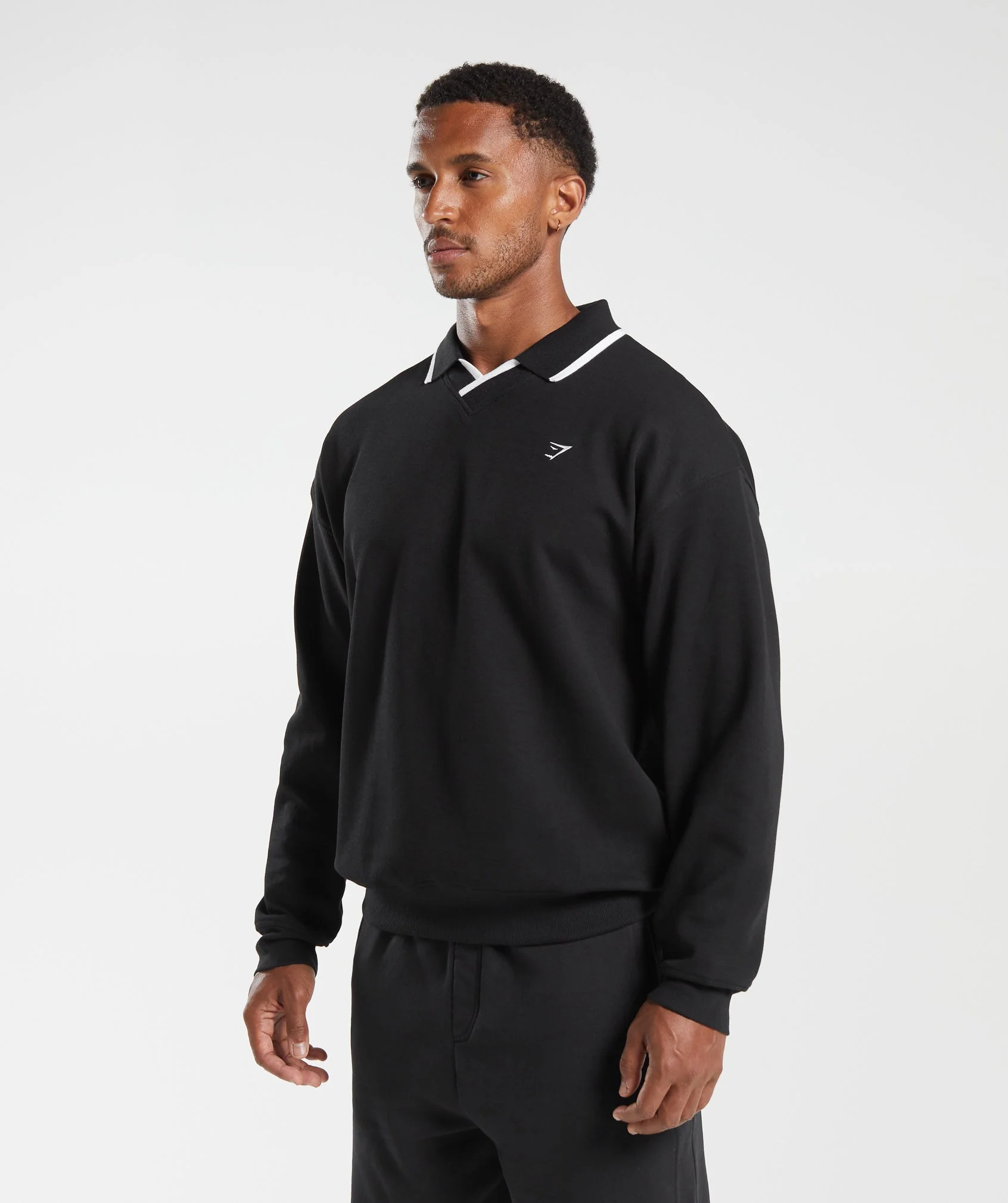 Gymshark Rest Day Street Polo Pullover - Black - Image 3
