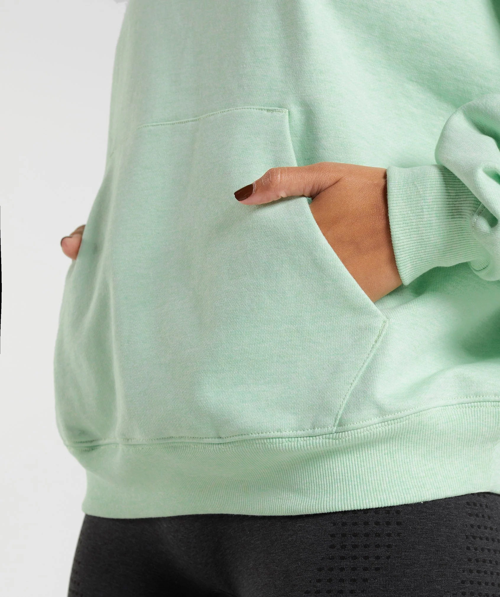 Gymshark Rest Day Sweats 1/2 Zip Pullover - Refreshing Green Marl - Image 7