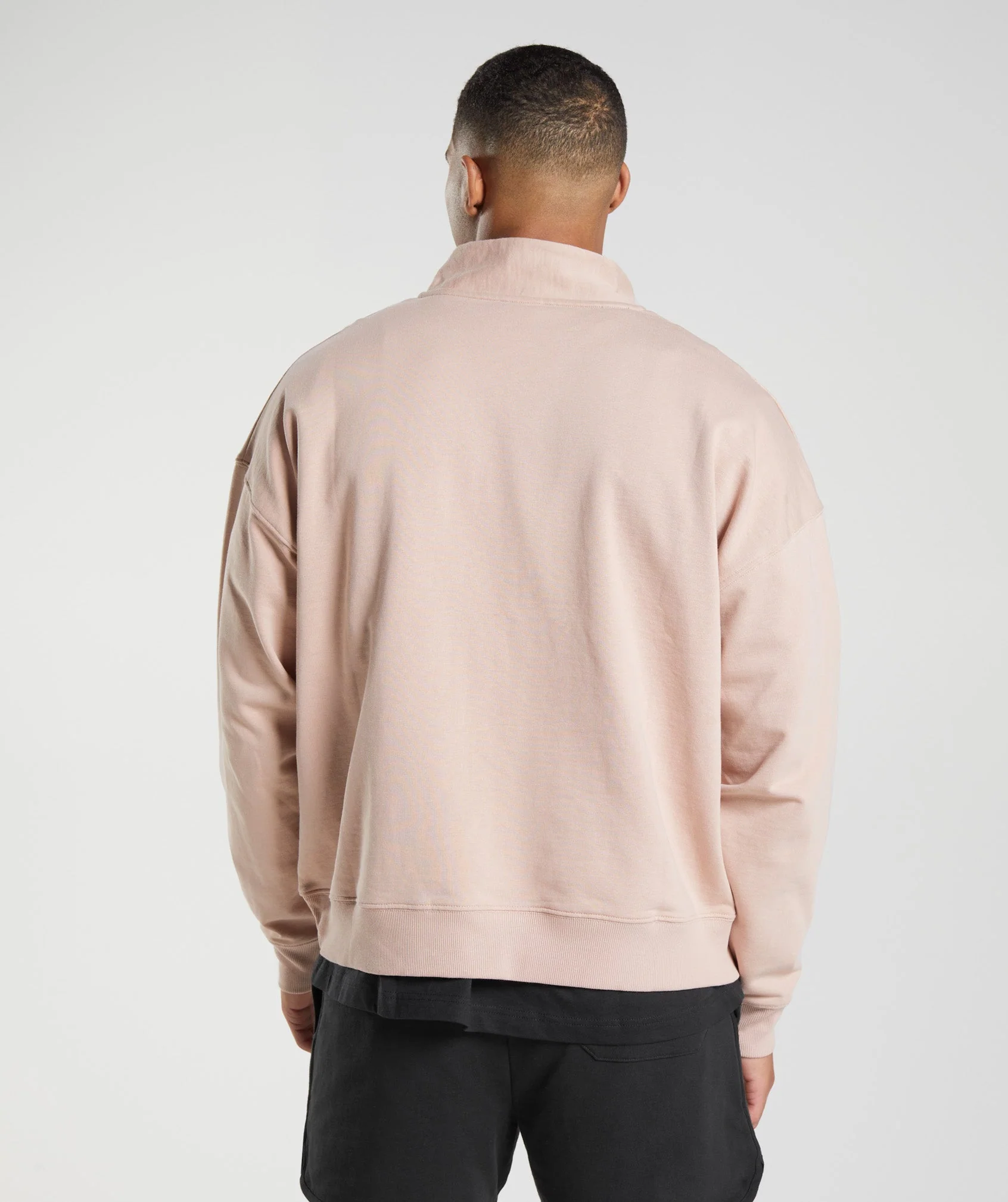 Gymshark Rest Day Sweats 1/4 Zip - Dusty Taupe - Image 3