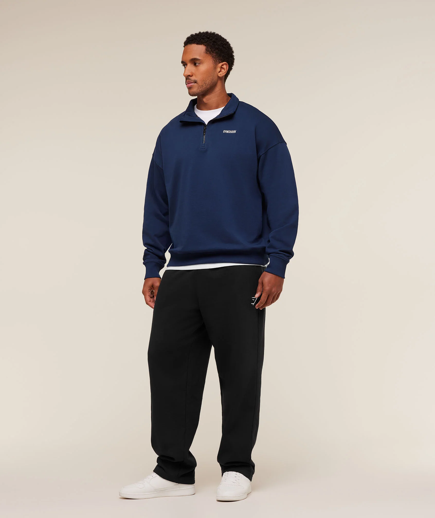Gymshark Rest Day Sweats 1/4 Zip - Navy - Image 4