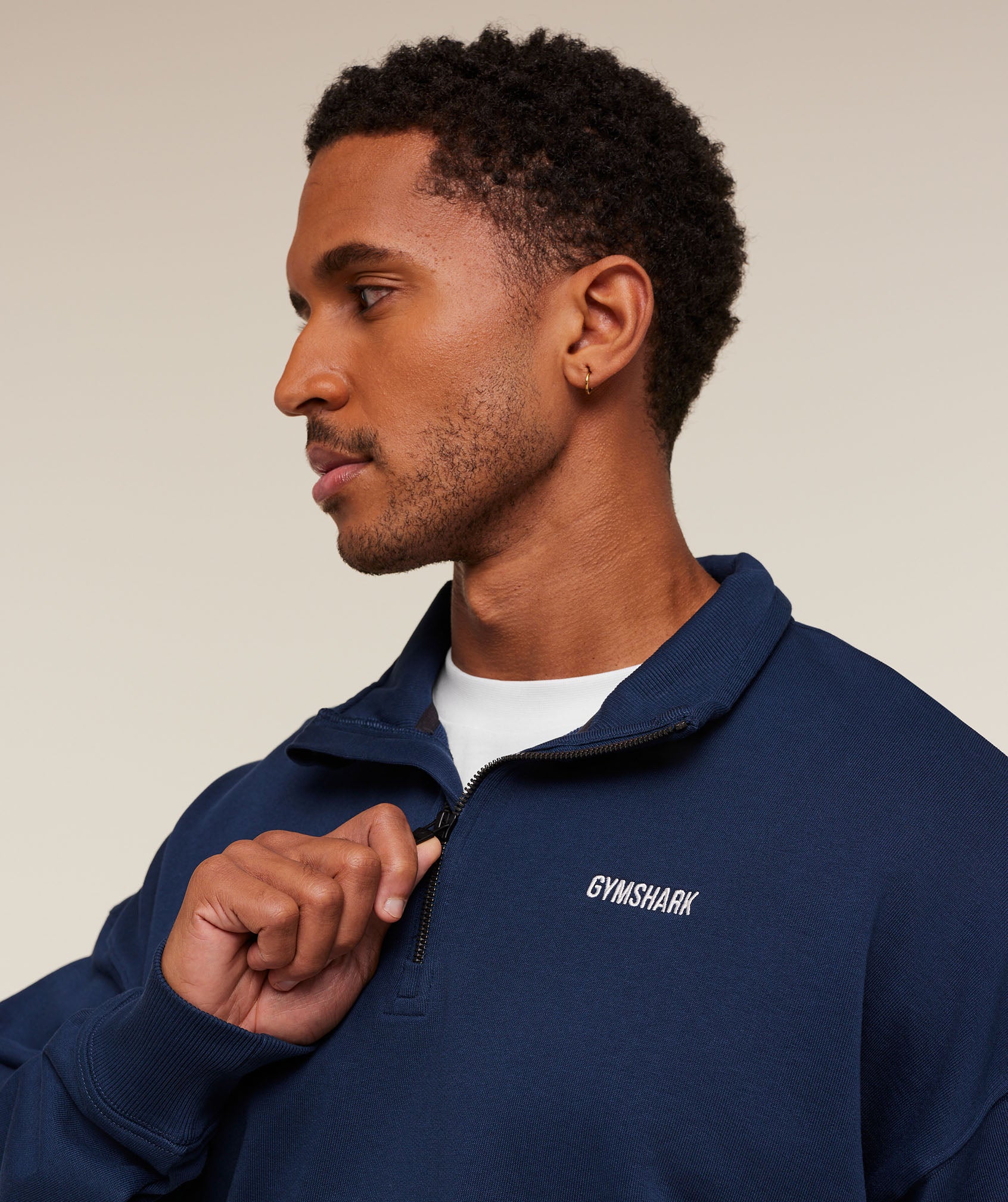 Gymshark Rest Day Sweats 1/4 Zip - Navy - Image 5