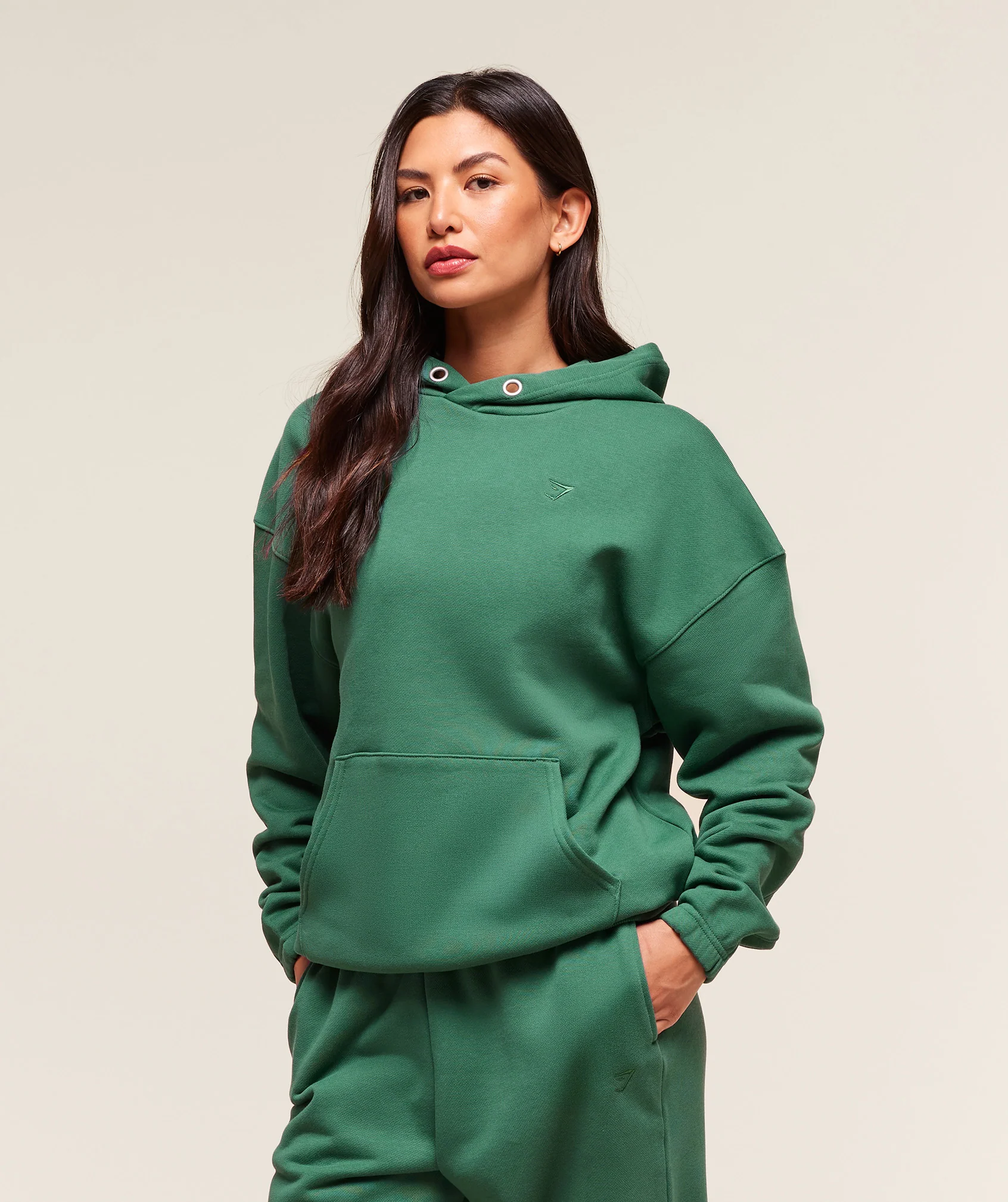 Gymshark Rest Day Sweats 2.0 Oversized Hoodie - Lift Green - Image 3