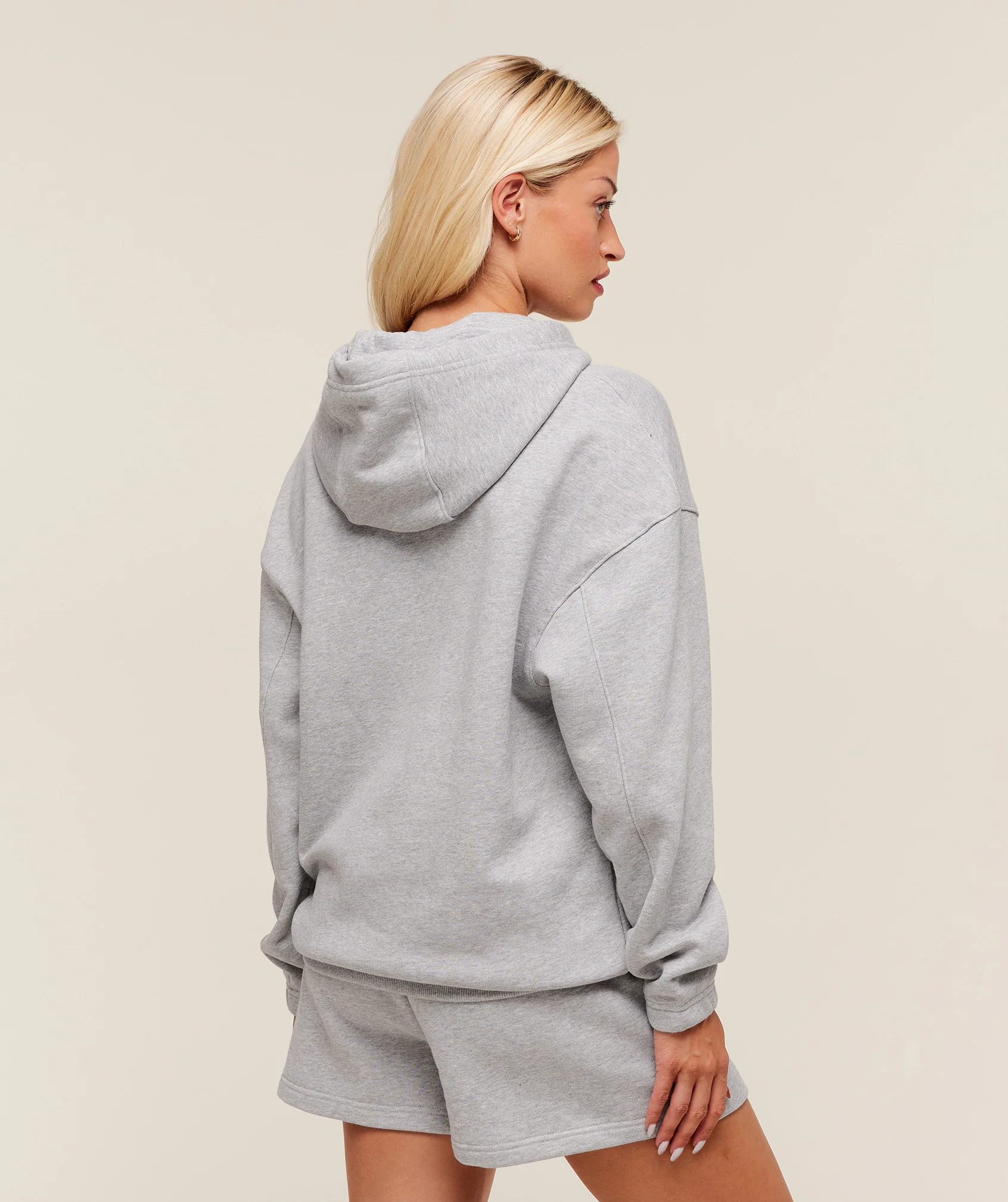 Gymshark Rest Day Sweats 2.0 Oversized Hoodie - Light Grey Core Marl - Image 2