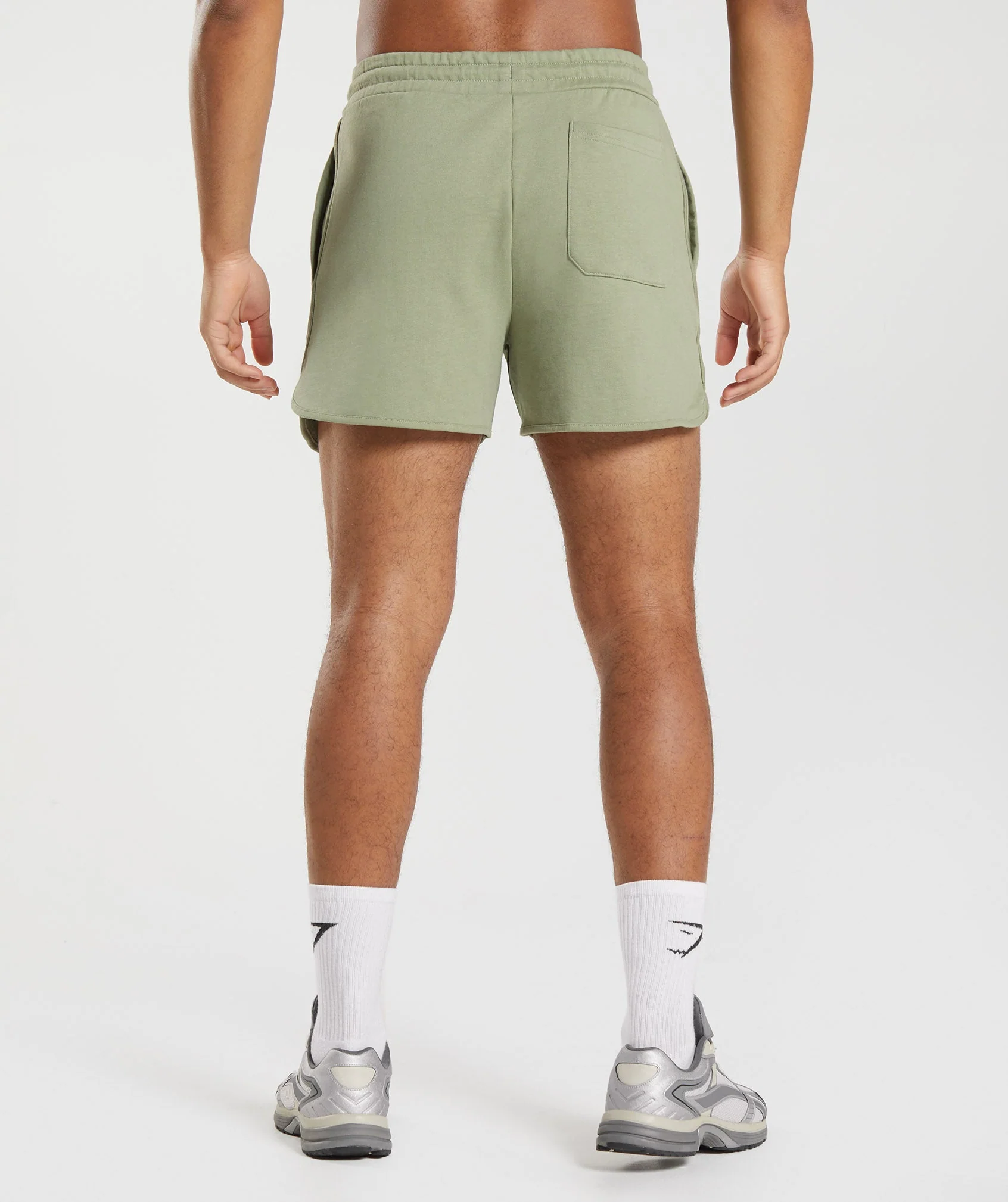 Gymshark Rest Day Sweats 4'' Lounge Shorts - Sage Green - Image 3