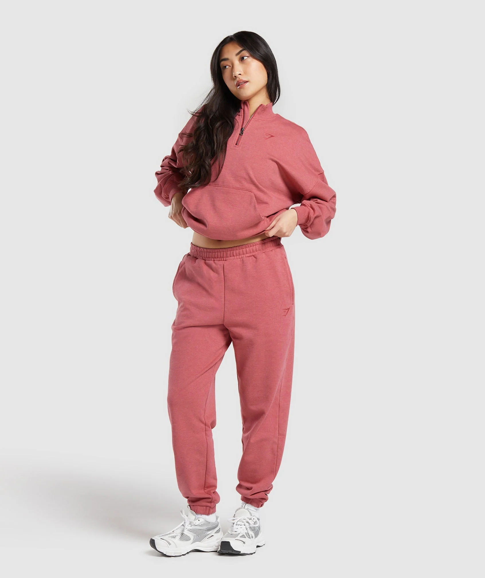 Gymshark Rest Day Sweats Joggers - Heritage Pink Marl - Image 4