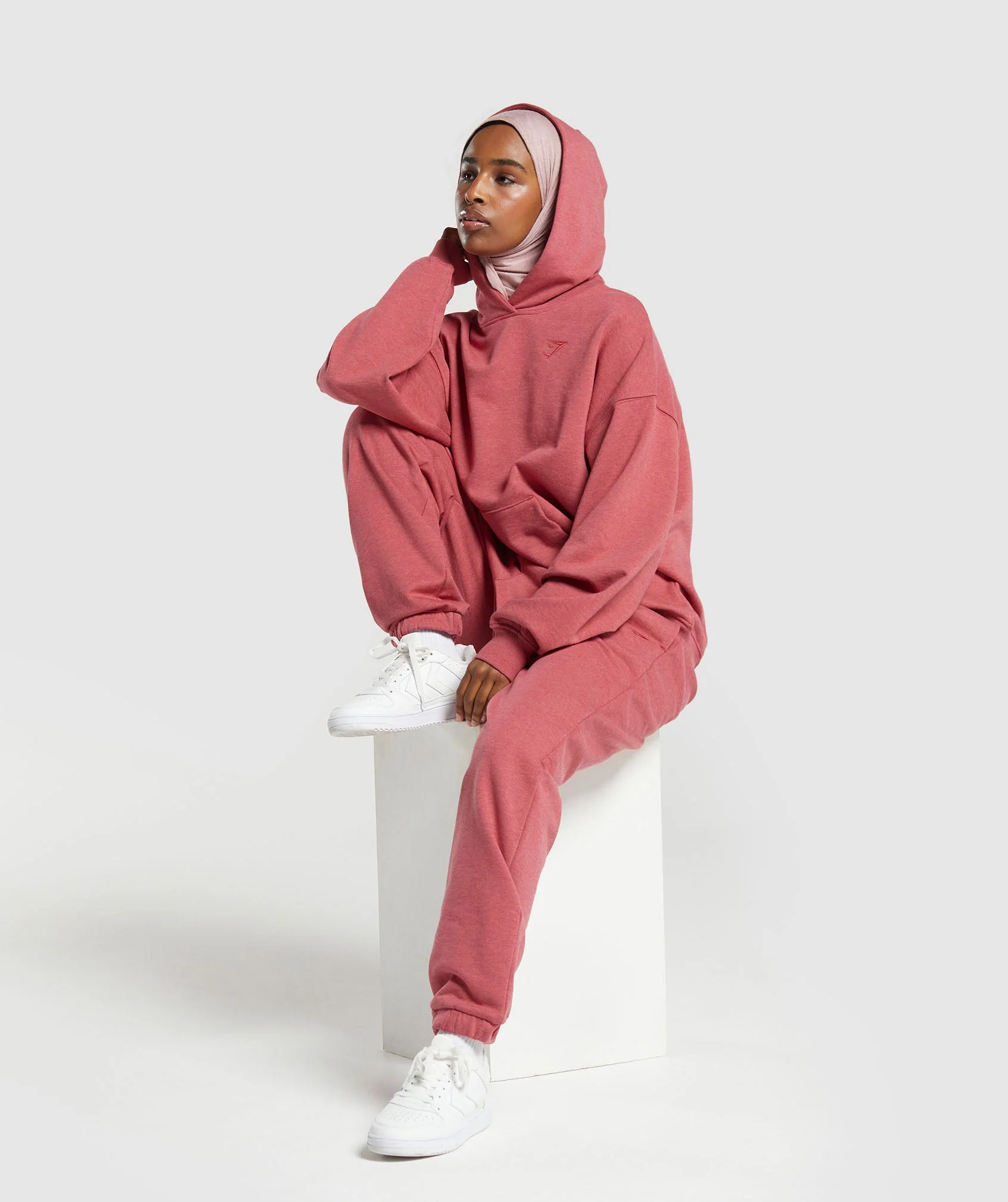 Gymshark Rest Day Sweats Joggers - Heritage Pink Marl - Image 7