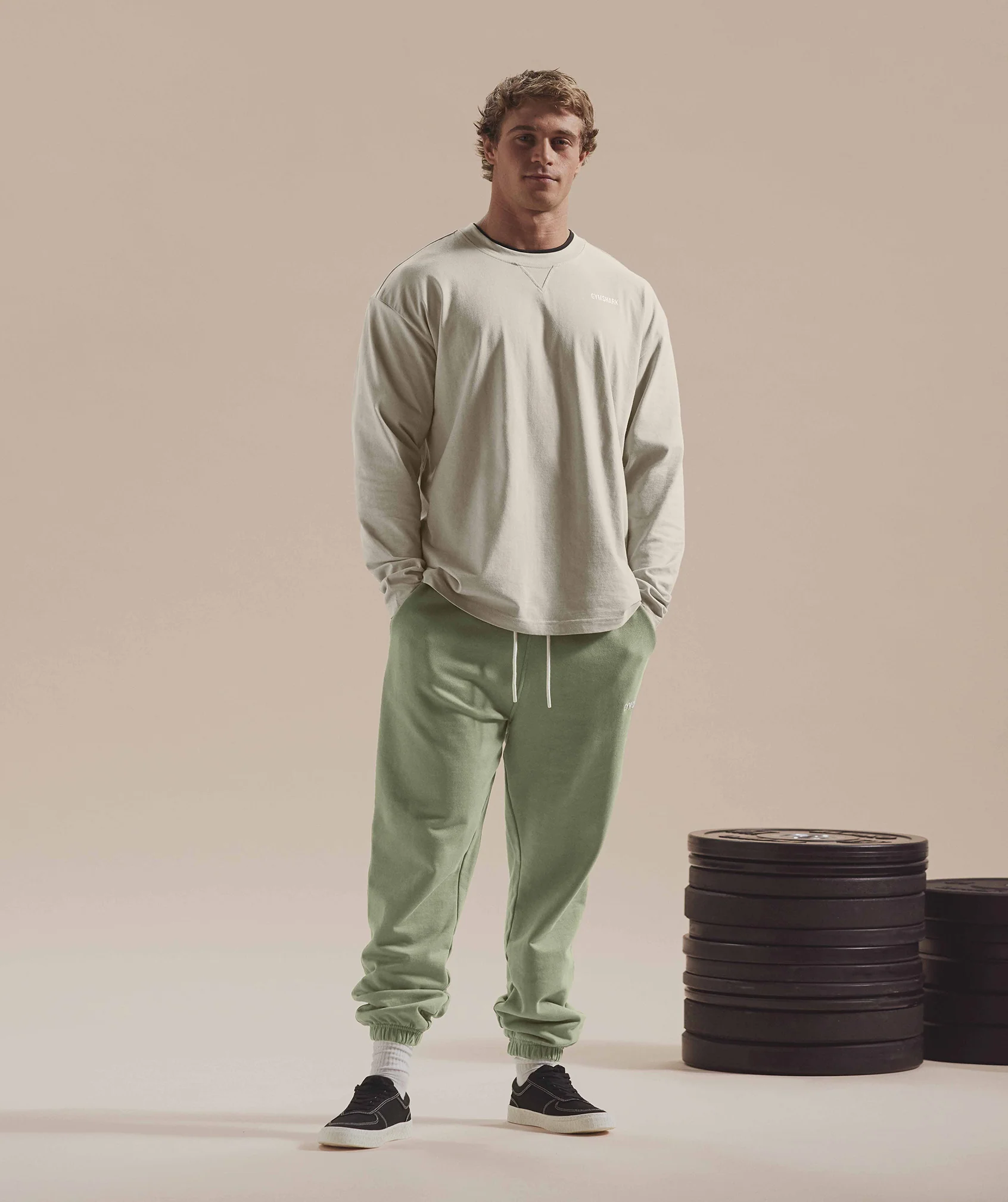 Gymshark Rest Day Sweats Joggers - Sage Green - Image 2