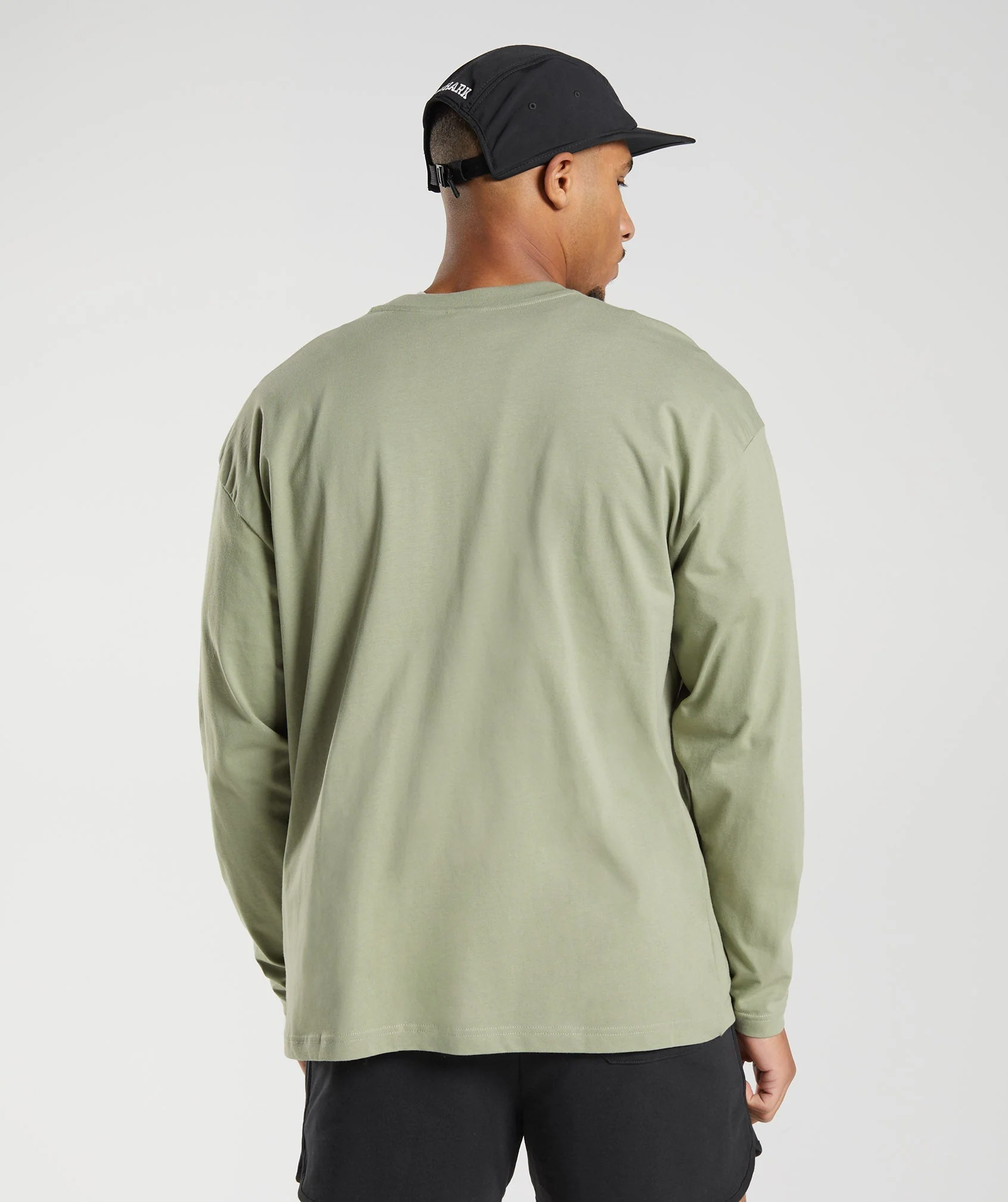 Gymshark Rest Day Sweats Long Sleeve T-Shirt - Sage Green - Image 3