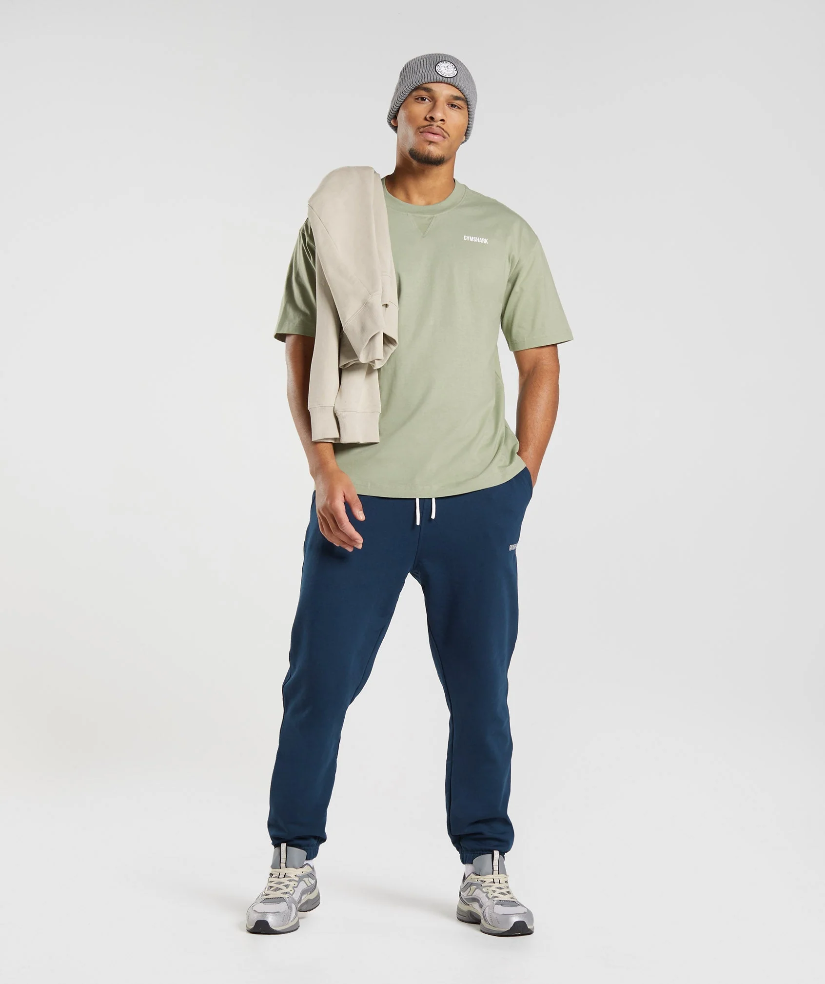Gymshark Rest Day Sweats T-Shirt - Sage Green - Image 5
