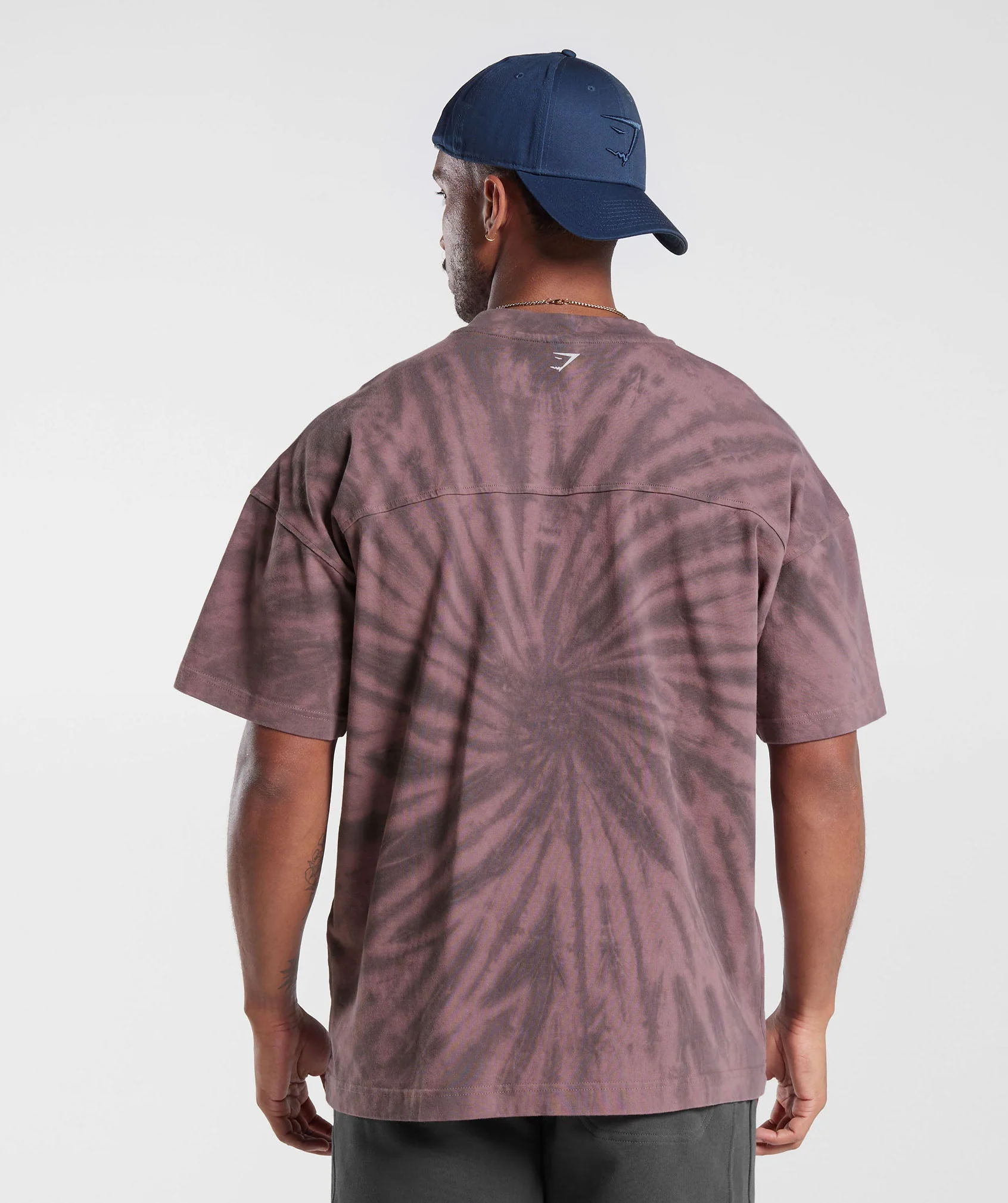 Gymshark Rest Day T-Shirt - Dusty Maroon/Silhouette Grey/Spiral Optic Wash - Image 2