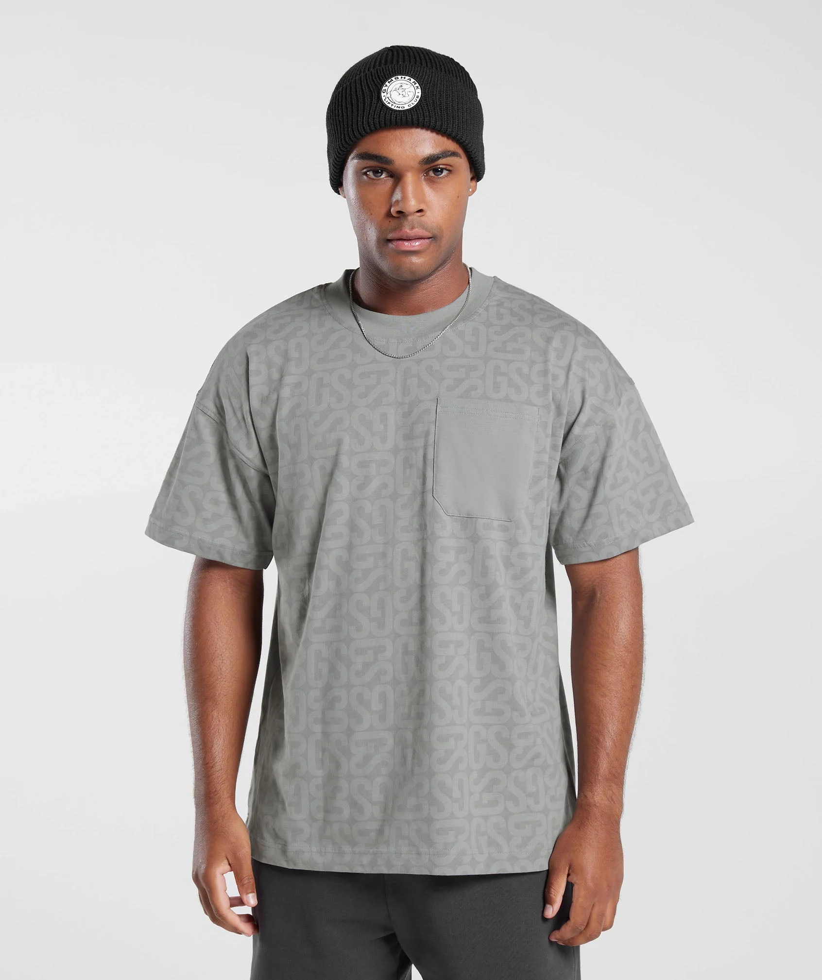 Gymshark Monogram T-Shirt - Smokey Grey