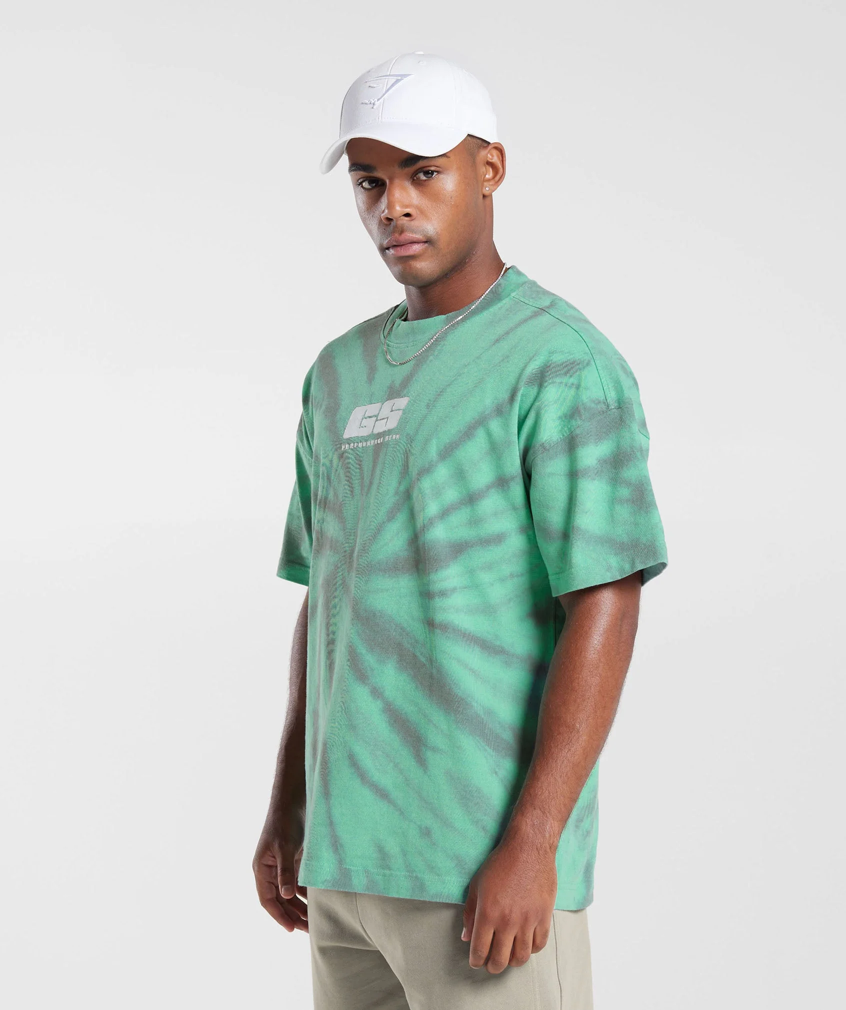 Gymshark Rest Day T-Shirt - Oxidized Green/Silhouette Grey/Spiral Optic Wash - Image 3