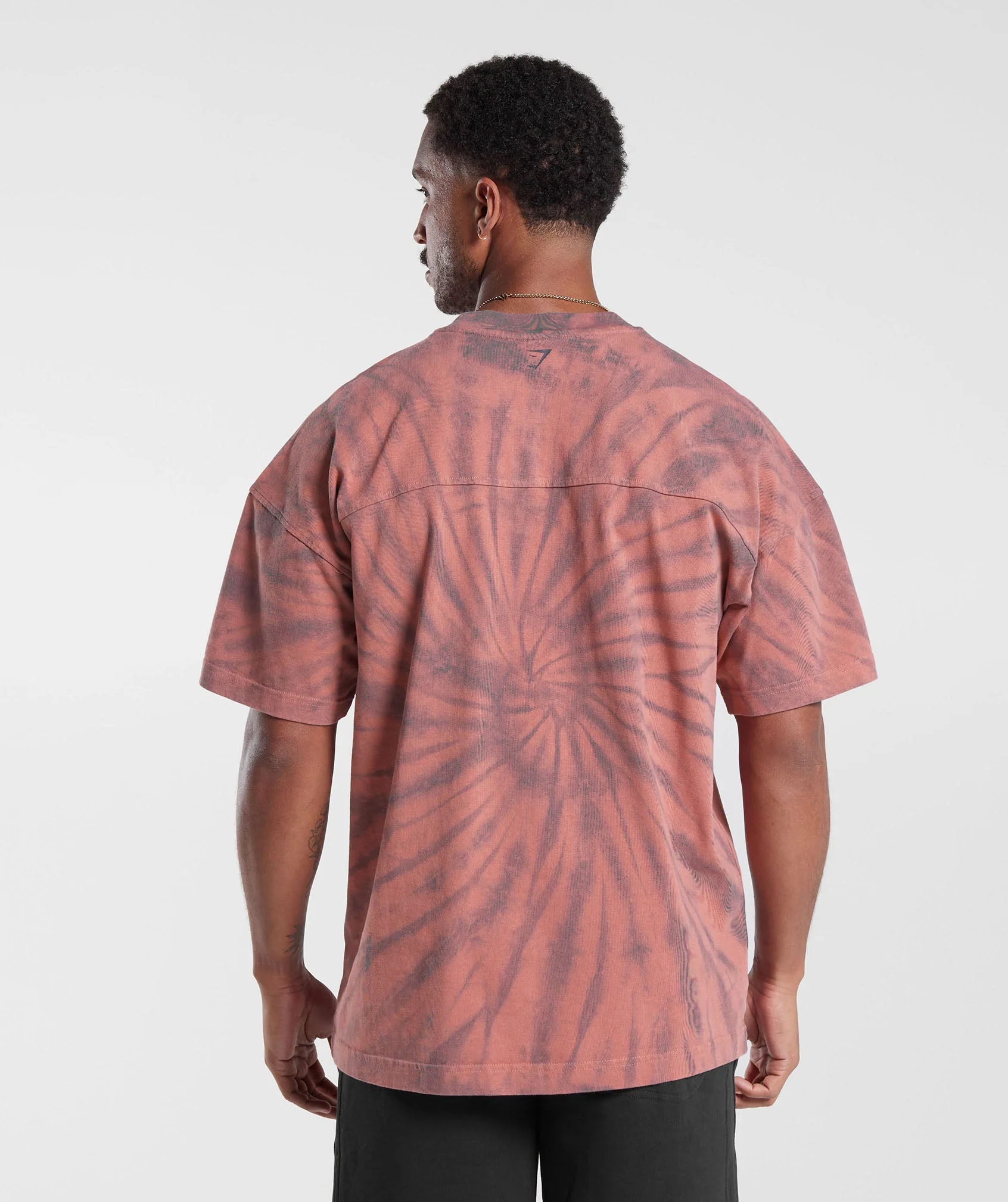 Gymshark Rest Day T-Shirt - Terracotta Pink/Dusty Maroon/Spiral Optic Wash - Image 2
