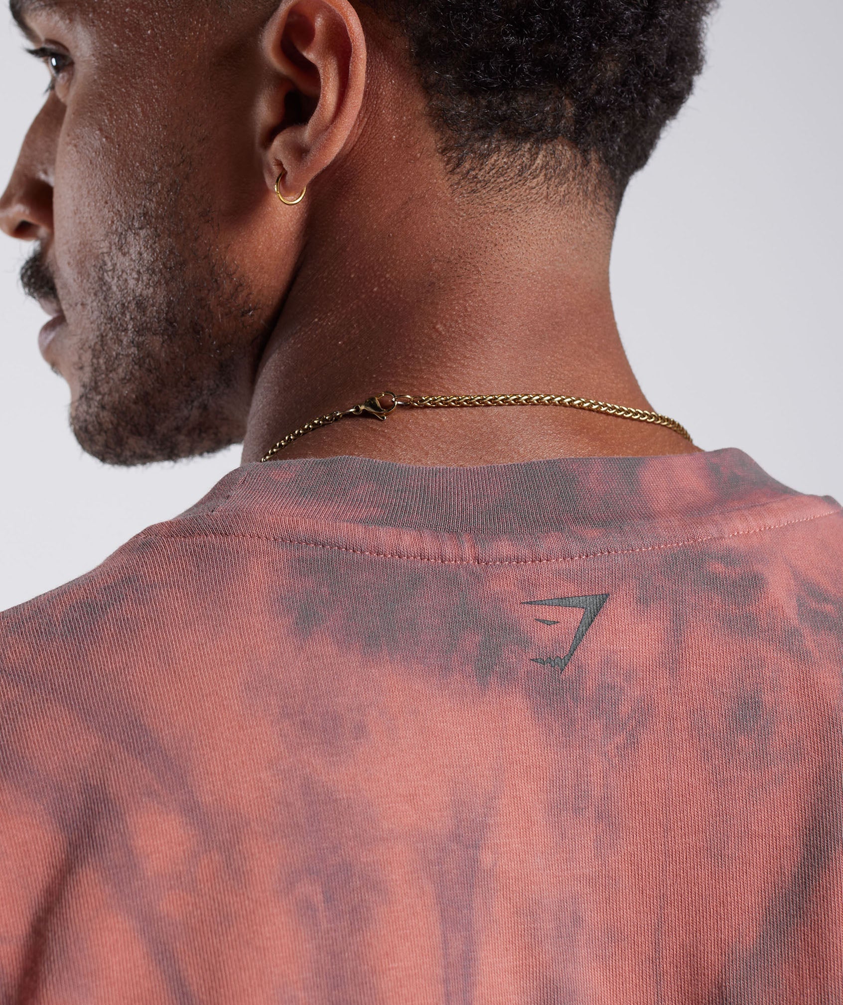 Gymshark Rest Day T-Shirt - Terracotta Pink/Dusty Maroon/Spiral Optic Wash - Image 5