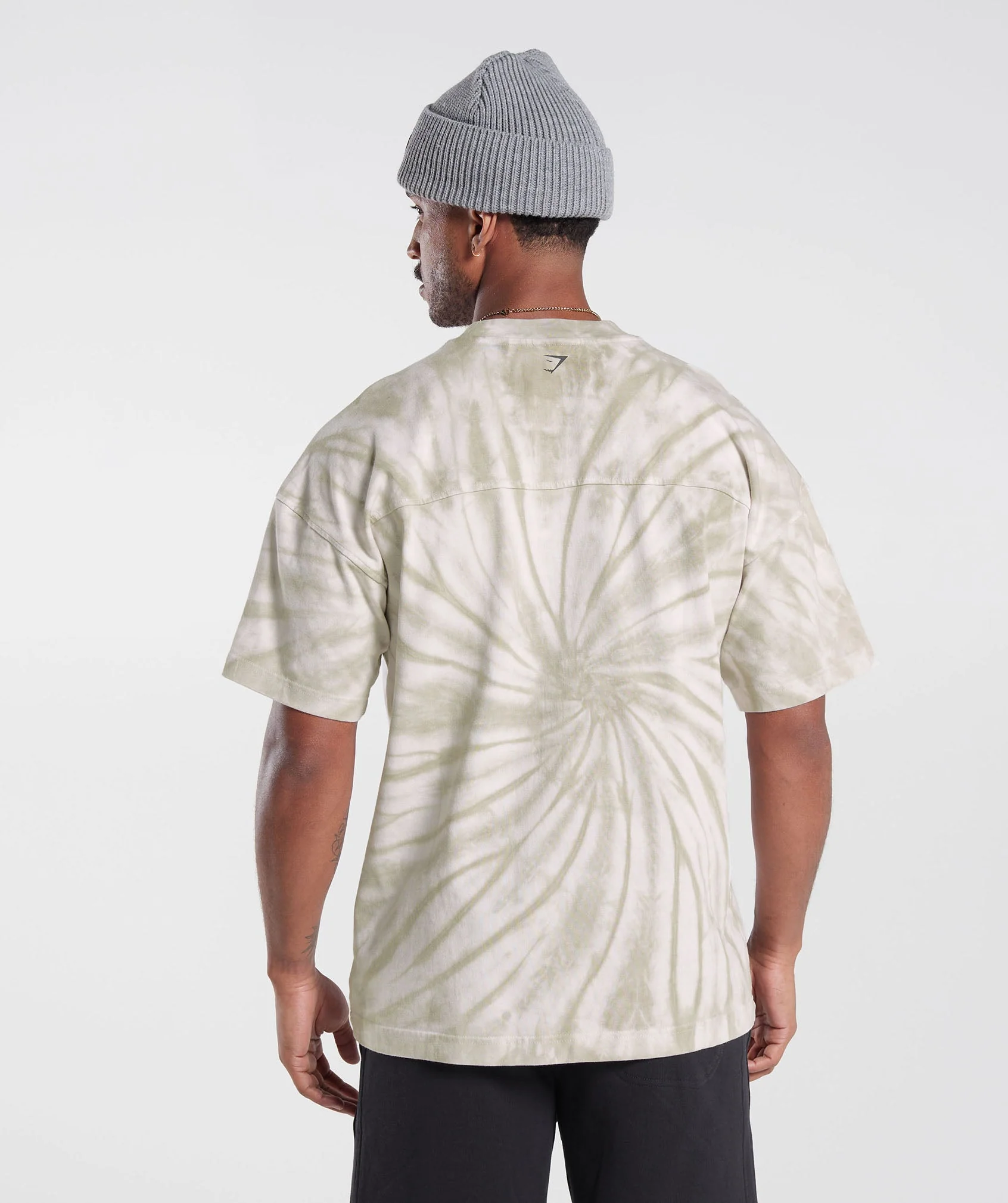 Gymshark Rest Day T-Shirt - White/Mushroom Brown/Spiral Optic Wash - Image 2