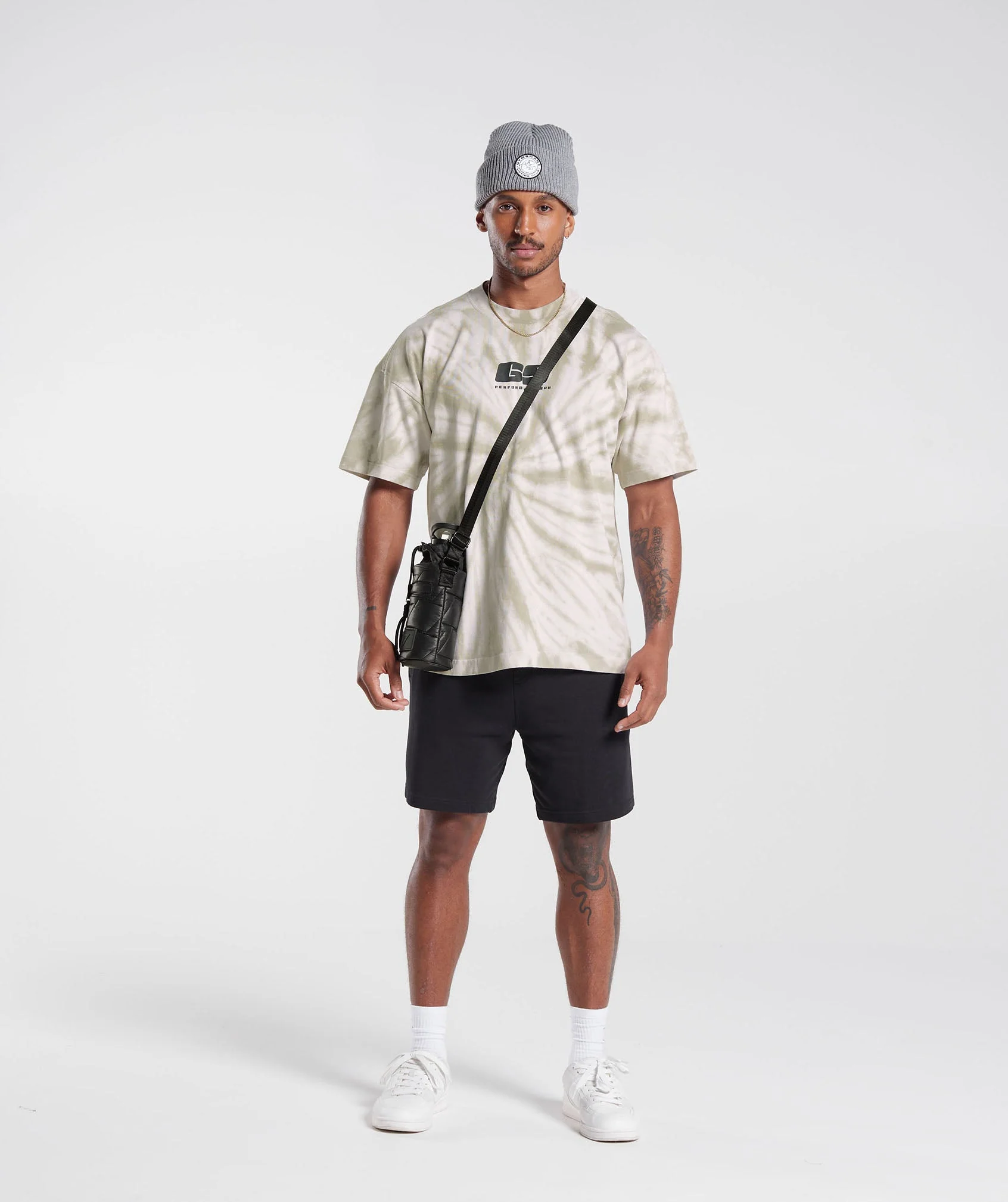 Gymshark Rest Day T-Shirt - White/Mushroom Brown/Spiral Optic Wash - Image 4