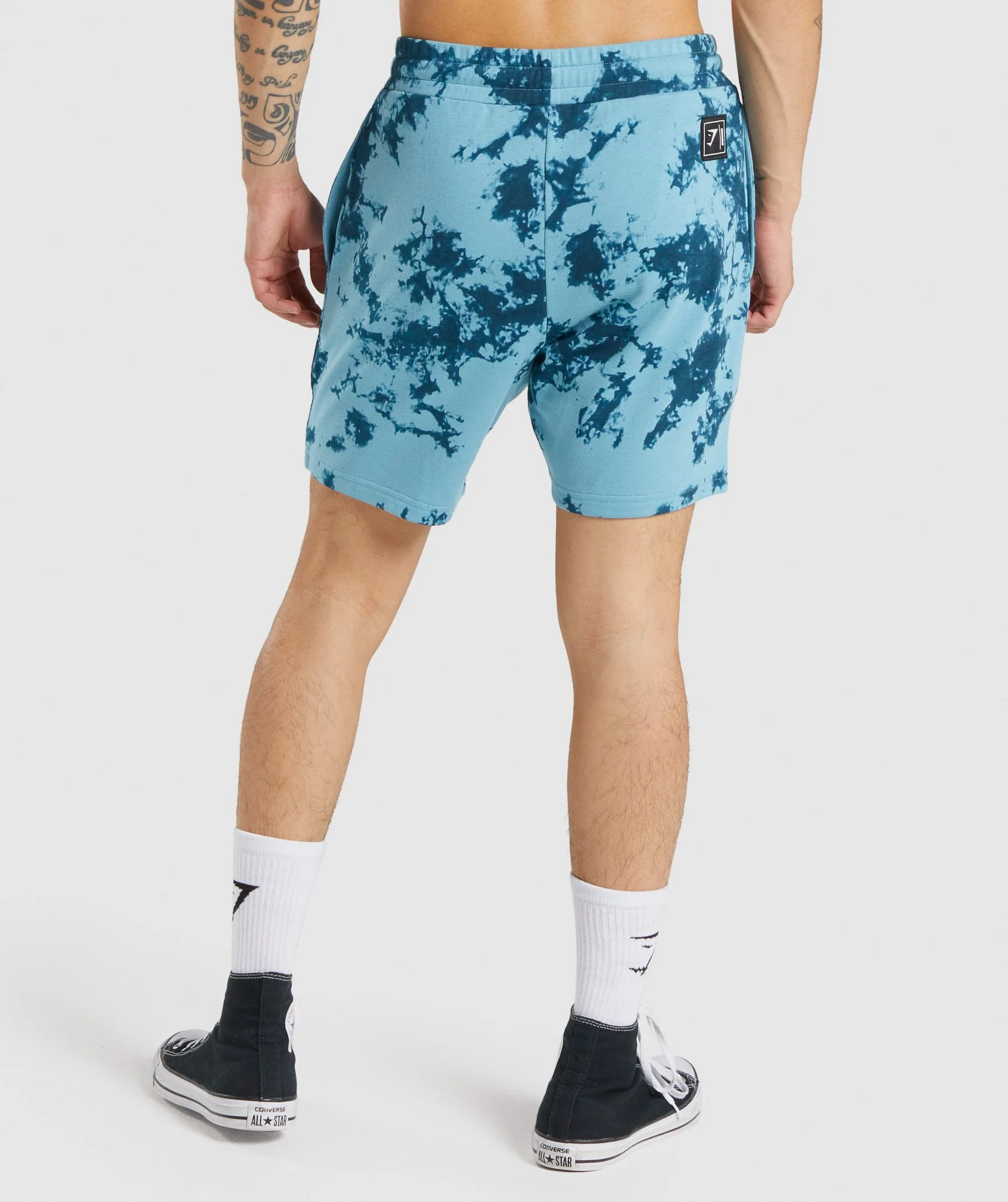 Gymshark Restore Shorts - Teal Print - Image 2