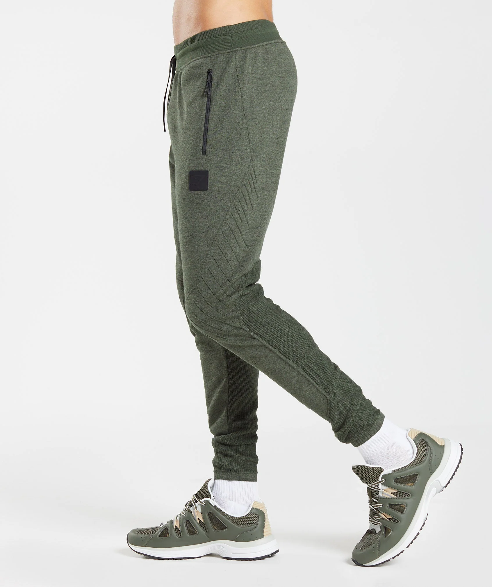 Gymshark Retake Knit Joggers - Moss Olive Marl - Image 3