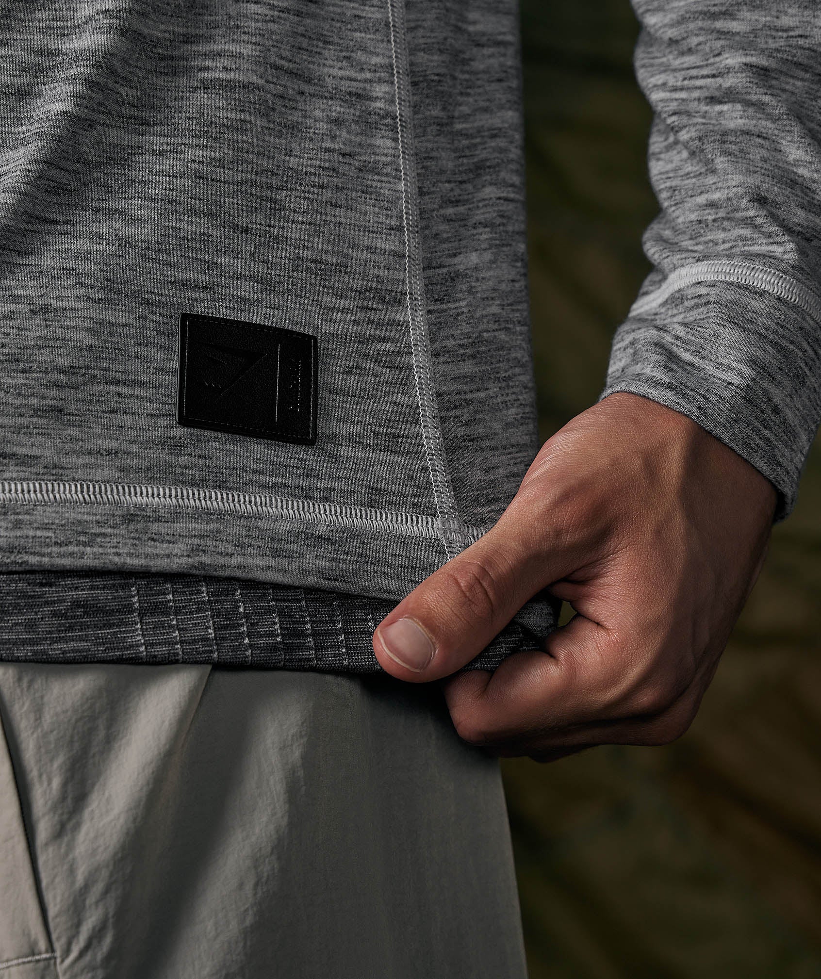 Gymshark Retake Long Sleeve T-Shirt - Light Grey/Graphite Grey Marl - Image 5