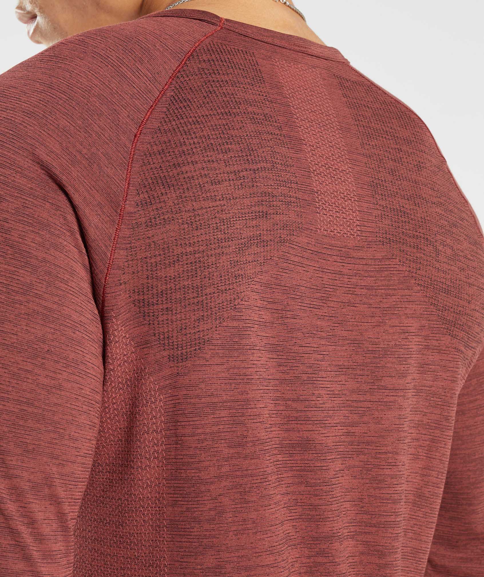 Gymshark Retake Seamless Long Sleeve T-Shirt - Rose Brown/Black Marl - Image 3