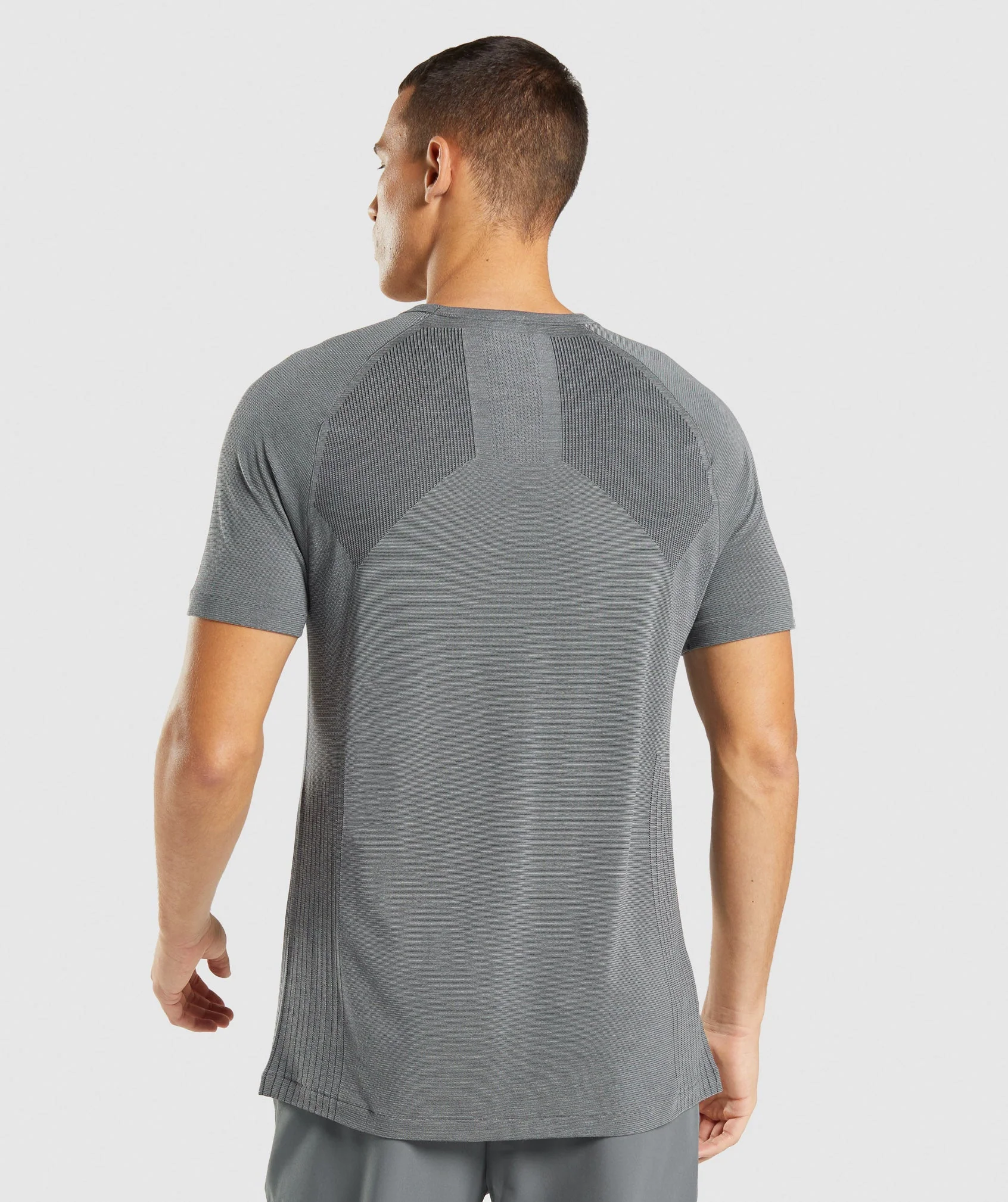 Gymshark Retake Seamless T-Shirt - Black/Charcoal Marl - Image 2
