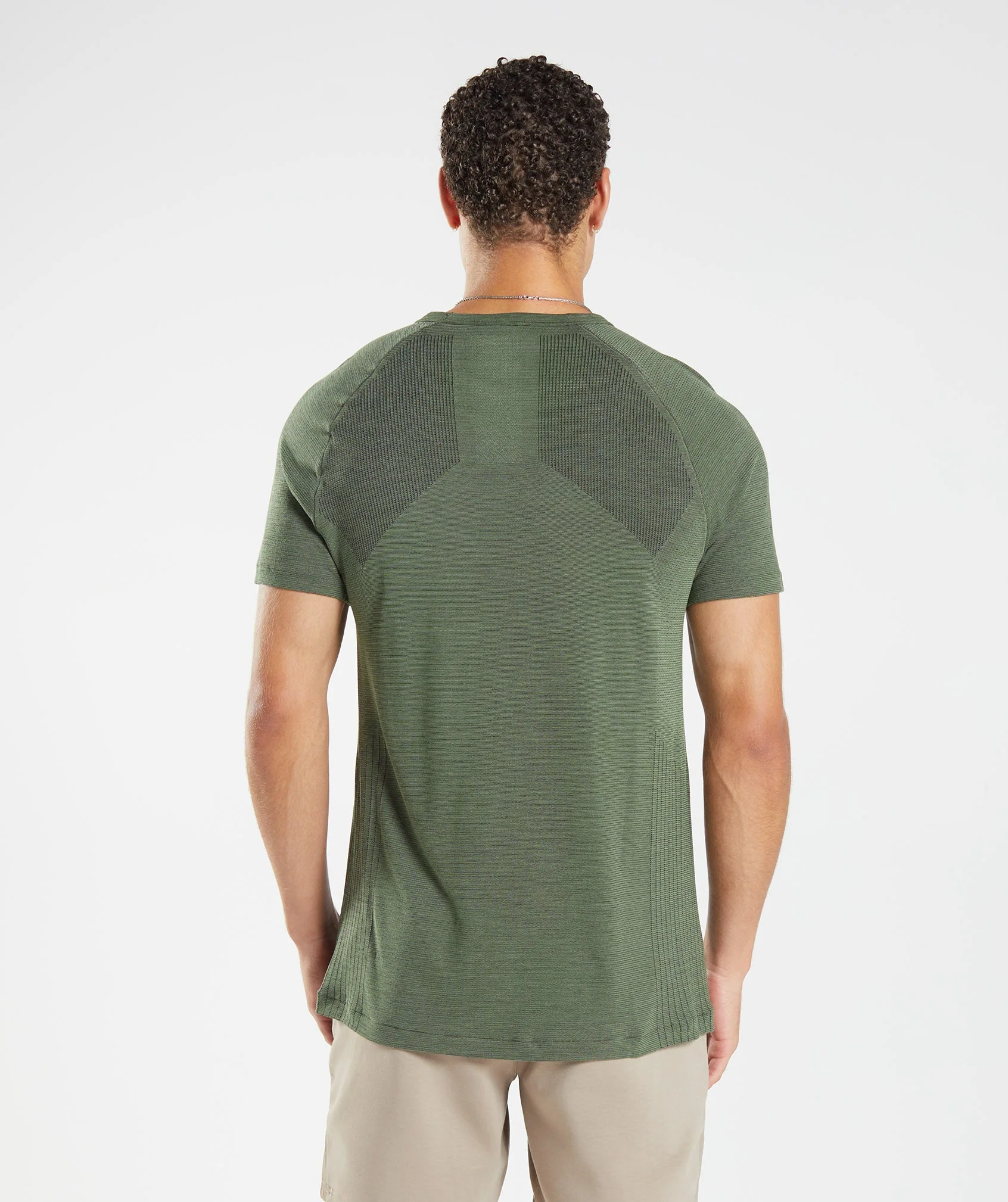 Gymshark Retake Seamless T-Shirt - Core Olive/Black Marl - Image 2