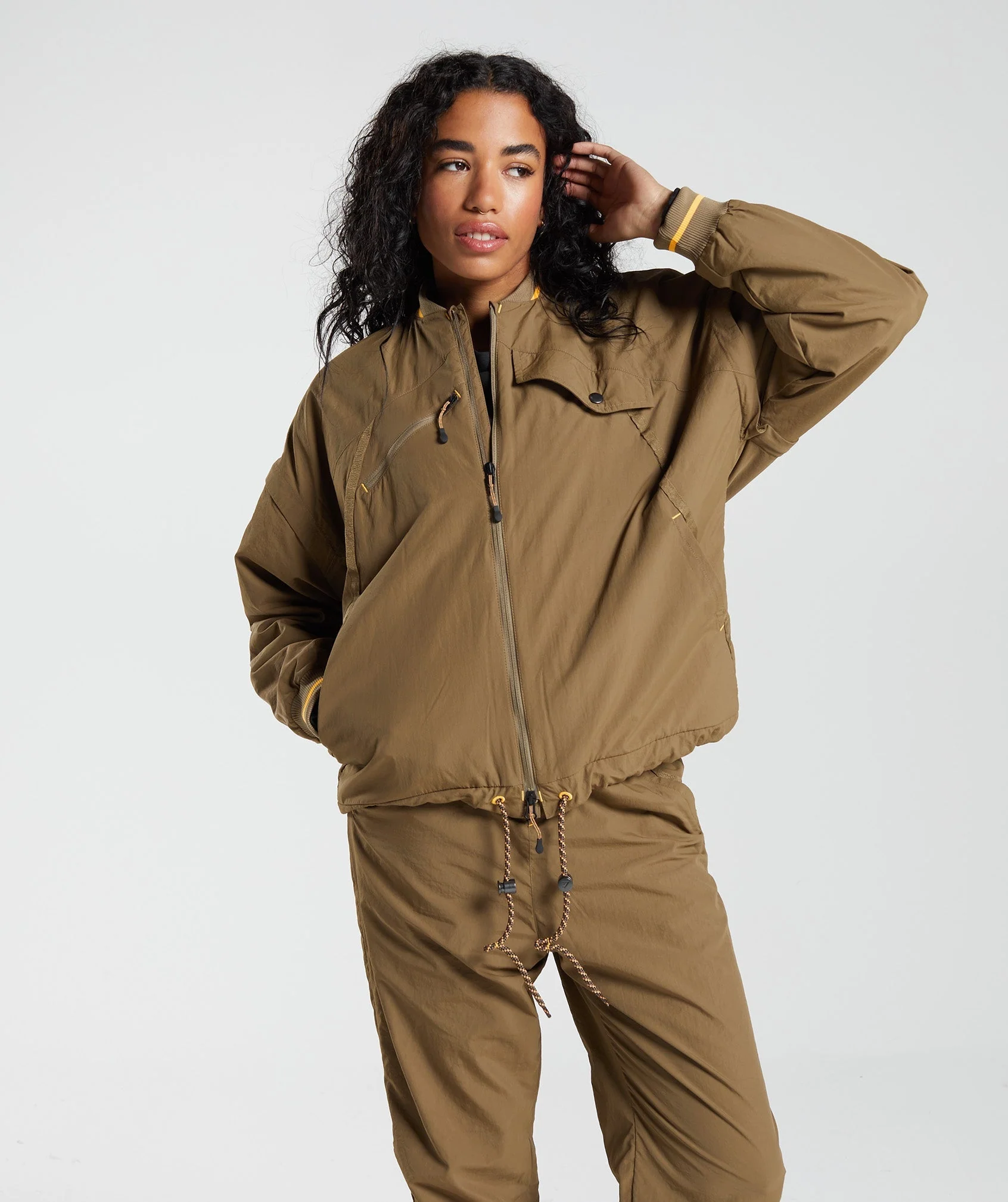 Gymshark Retake Woven Jacket - Puddle Brown - Image 4