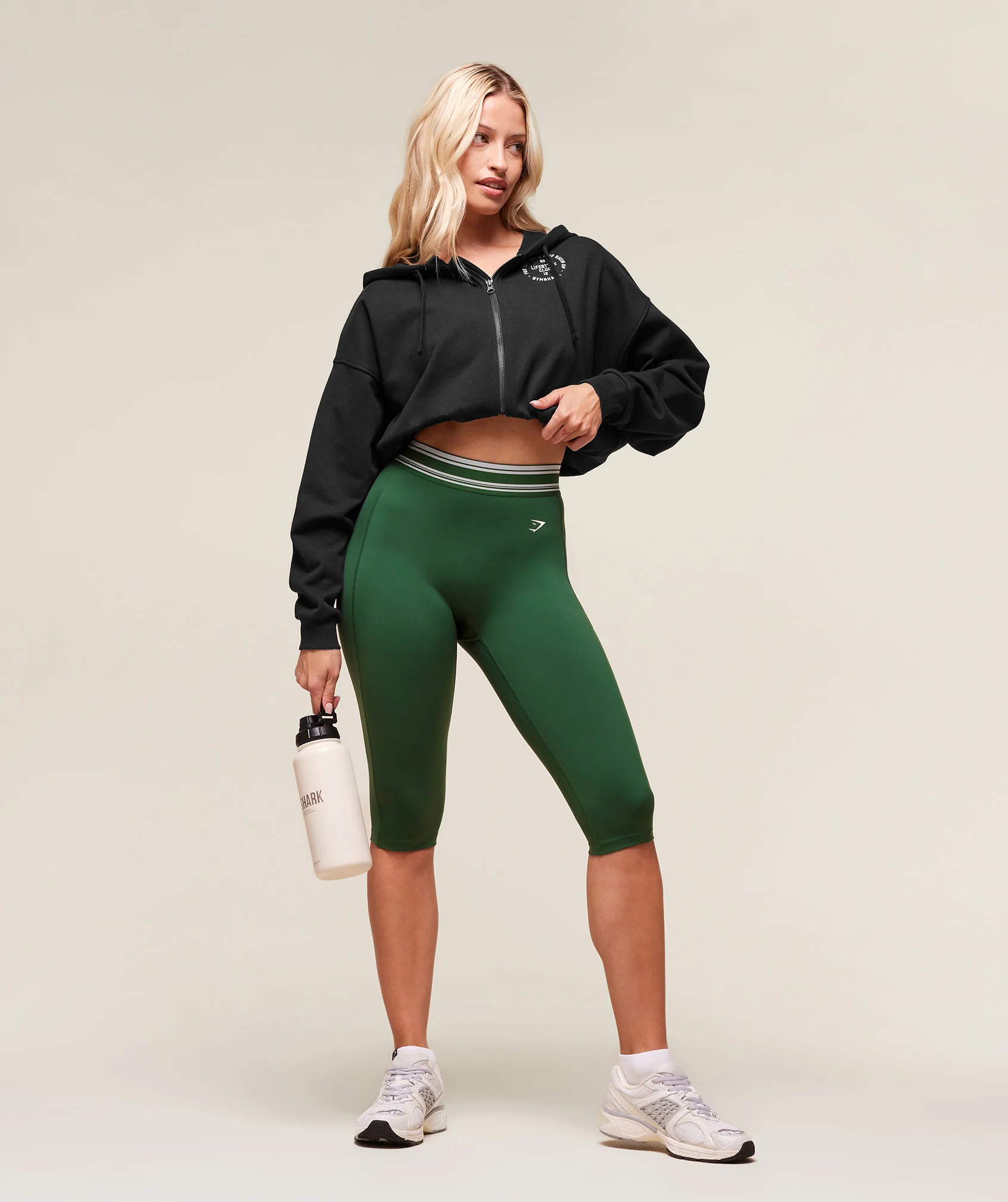 Gymshark Retro Capri Leggings - Classic Green - Image 4