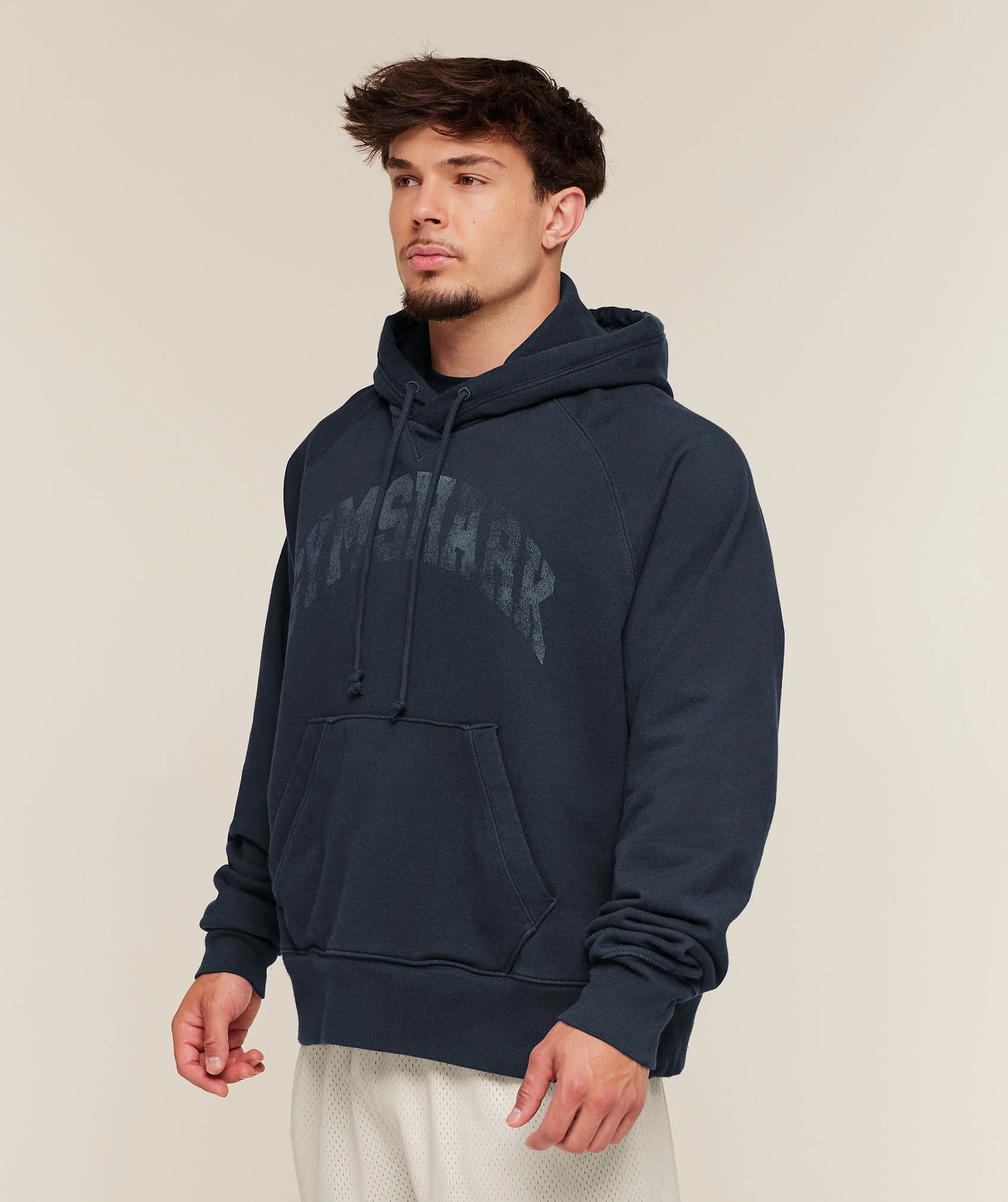 Gymshark Retro Collegiate Graphic Hoodie - Heavy Blue - Image 3