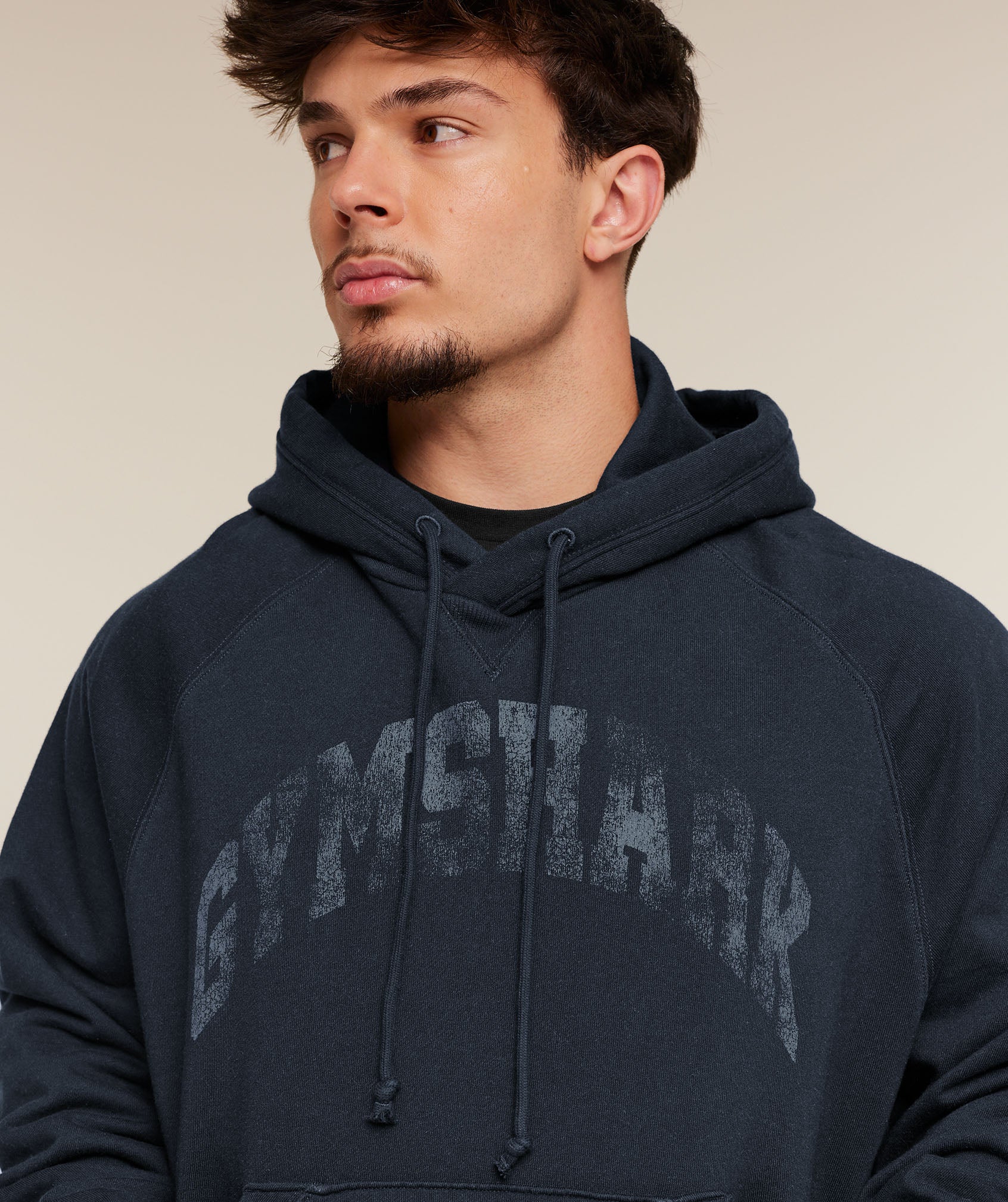 Gymshark Retro Collegiate Graphic Hoodie - Heavy Blue - Image 5
