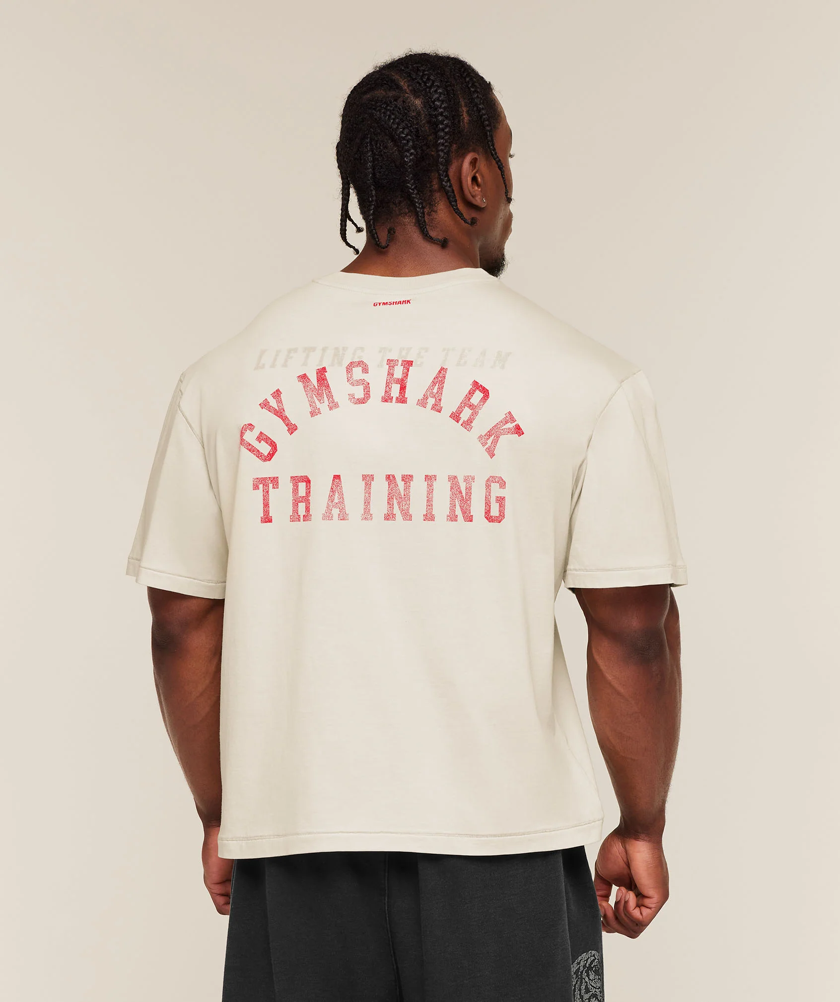 Gymshark Retro Collegiate T-Shirt - Tinted White - Image 2