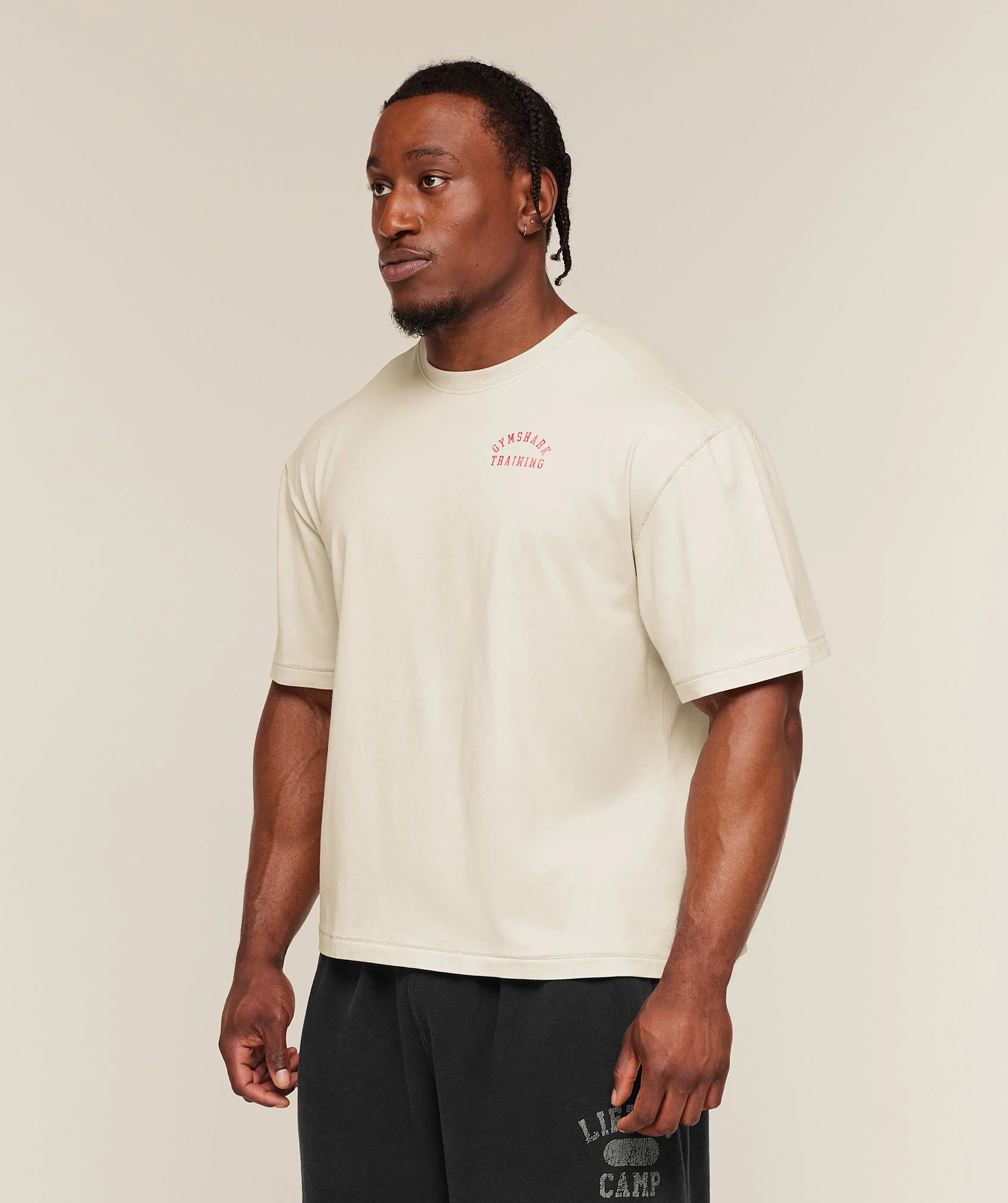 Gymshark Retro Collegiate T-Shirt - Tinted White - Image 4