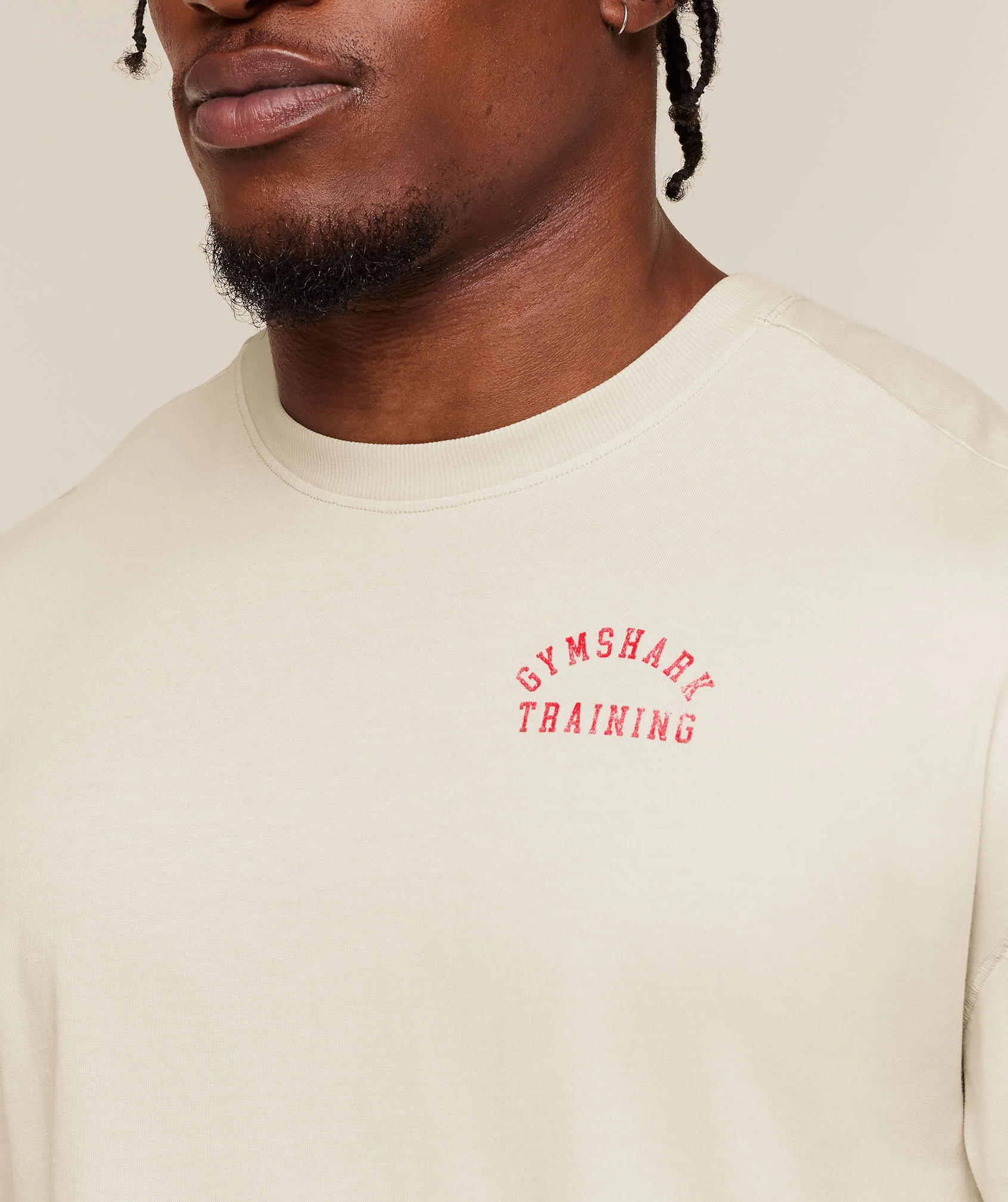 Gymshark Retro Collegiate T-Shirt - Tinted White - Image 7