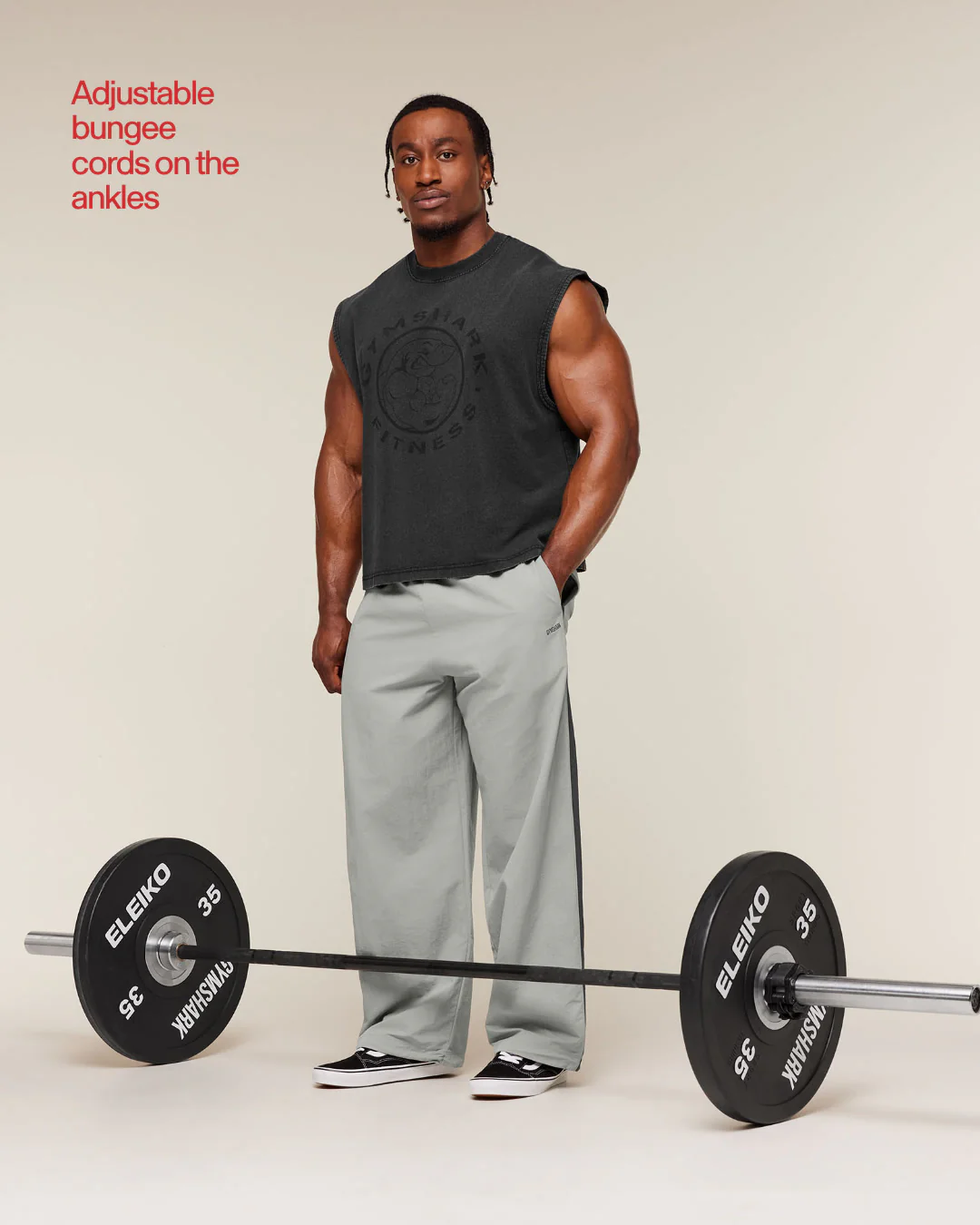 Gymshark Retro Collegiate Track Pants - Smokey Grey/Onyx Grey - Image 4
