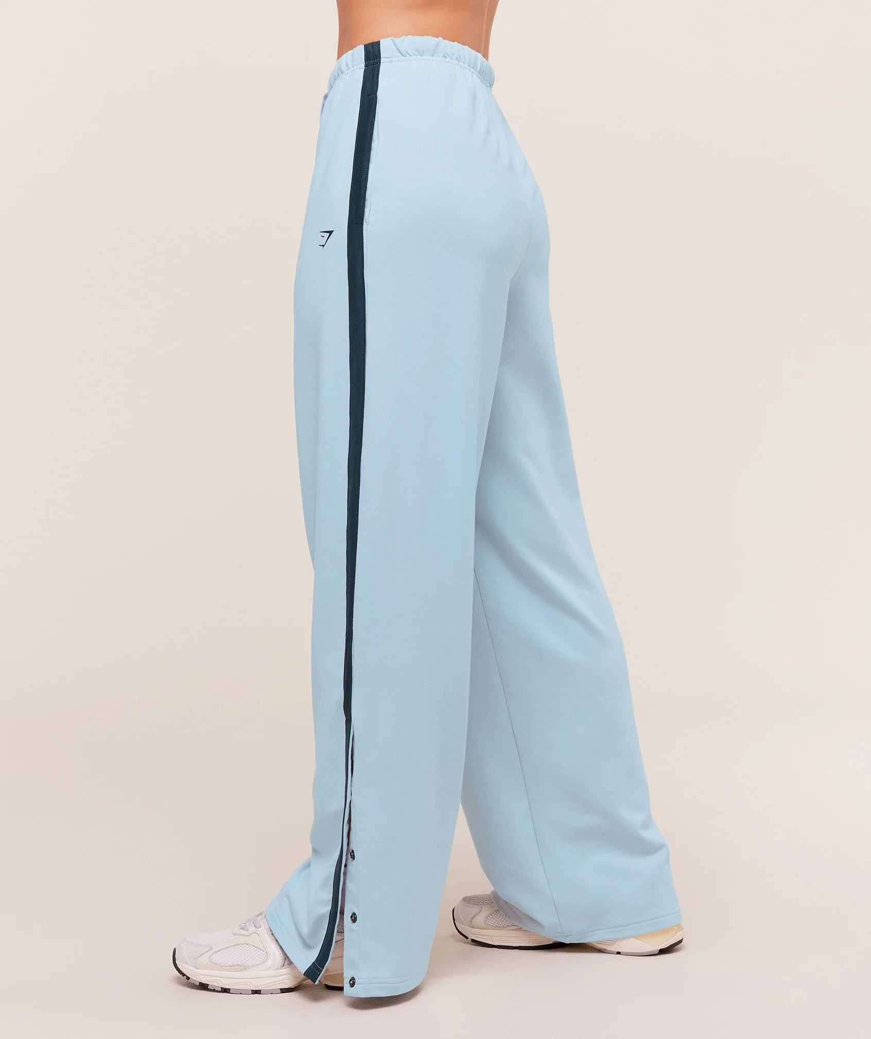 Gymshark Retro Stripe Snap Pants - Smoke Blue/Deep Petrol Blue - Image 3