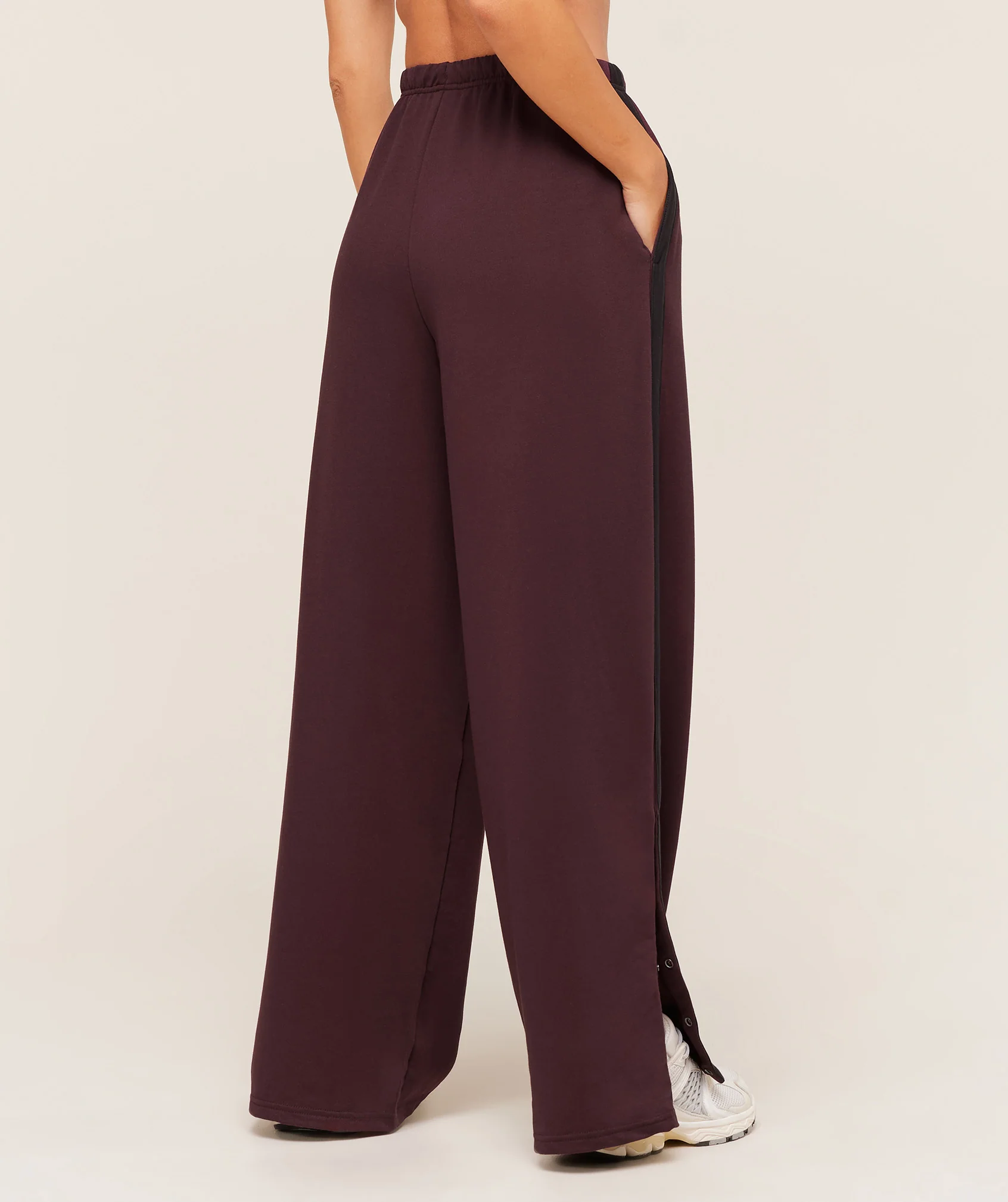 Gymshark Retro Stripe Snap Pants - Cherry Purple/Black - Image 3