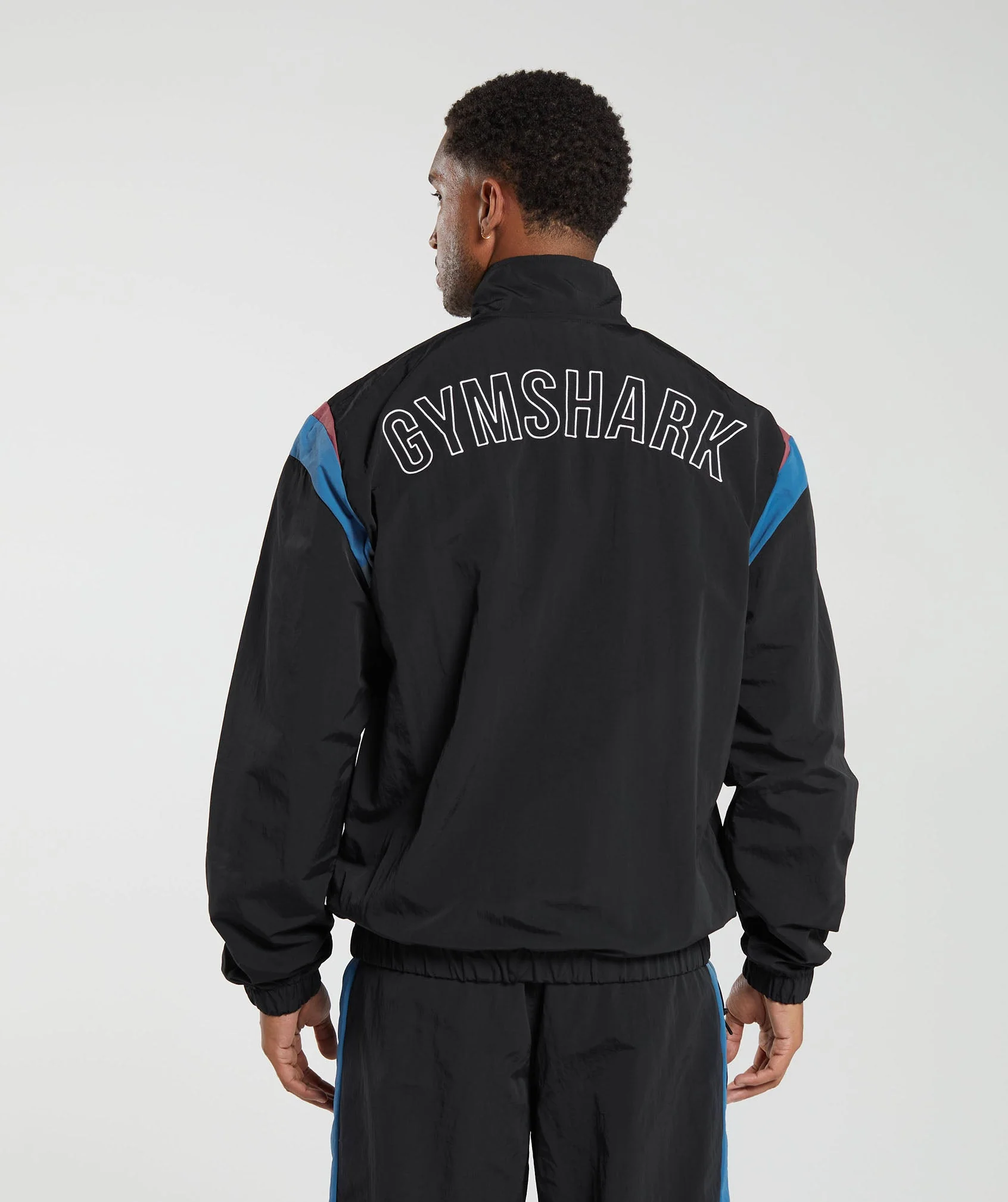 Gymshark Retro Track Jacket - Black/Blue/Purple/Soft Berry - Image 2